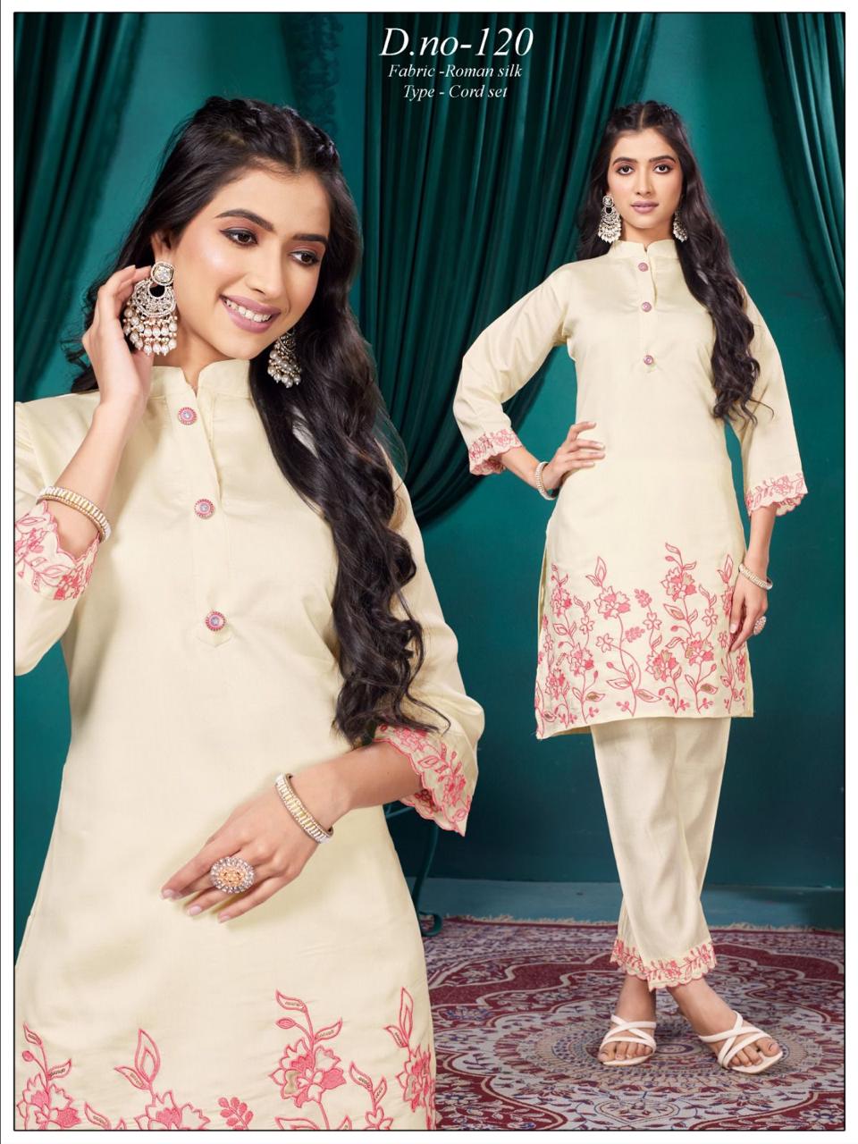 Floral Cut work Trendy Cord Set