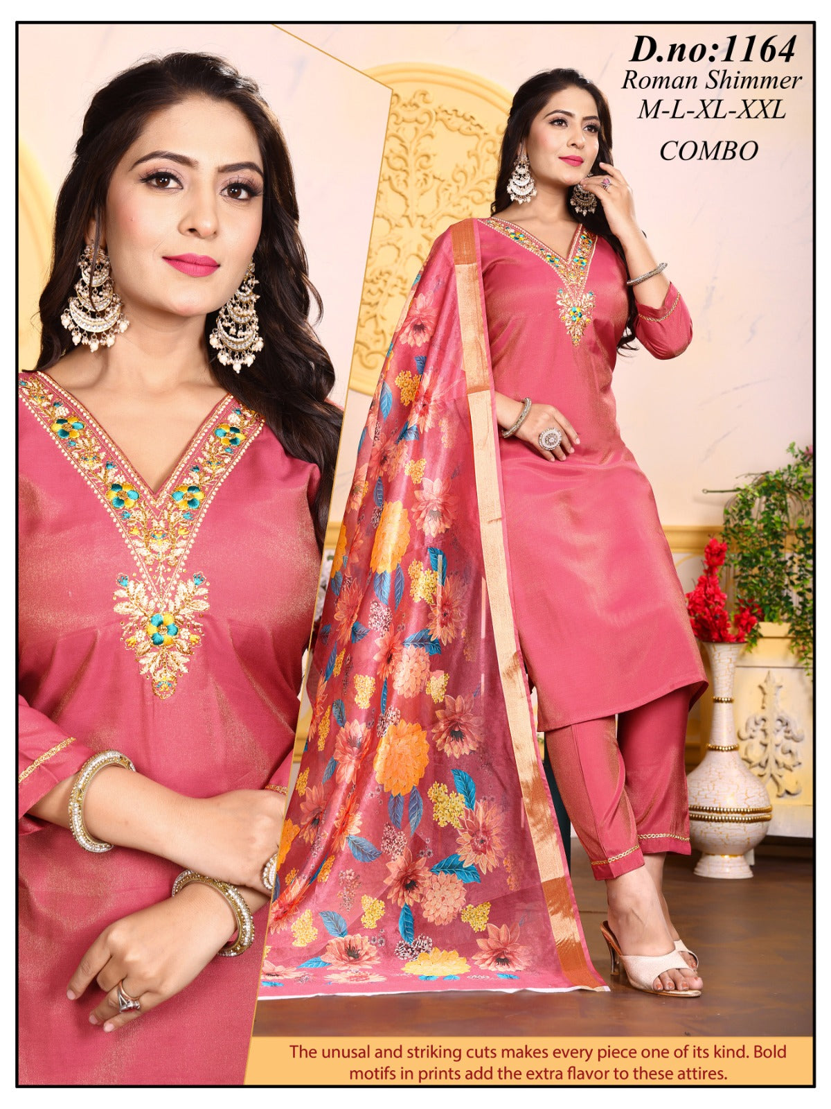 Simmer V-neck Handwork set