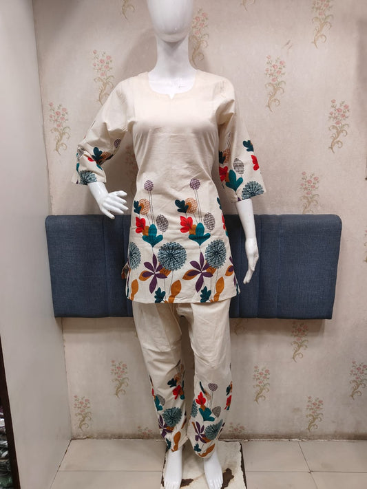 Cotton flex Designer co-ord set
