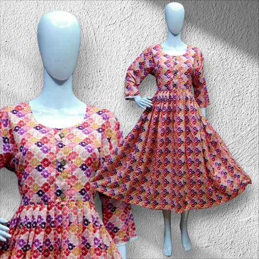 Rayon Sequin Frock Kurti