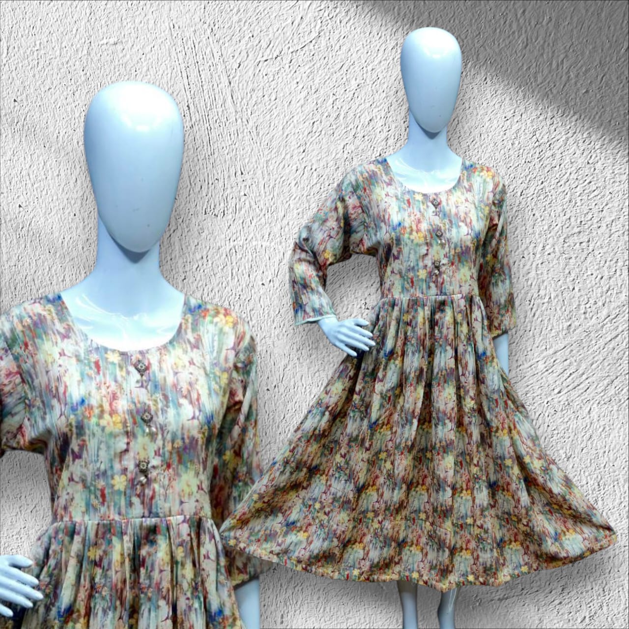 Rayon Sequin Frock Kurti