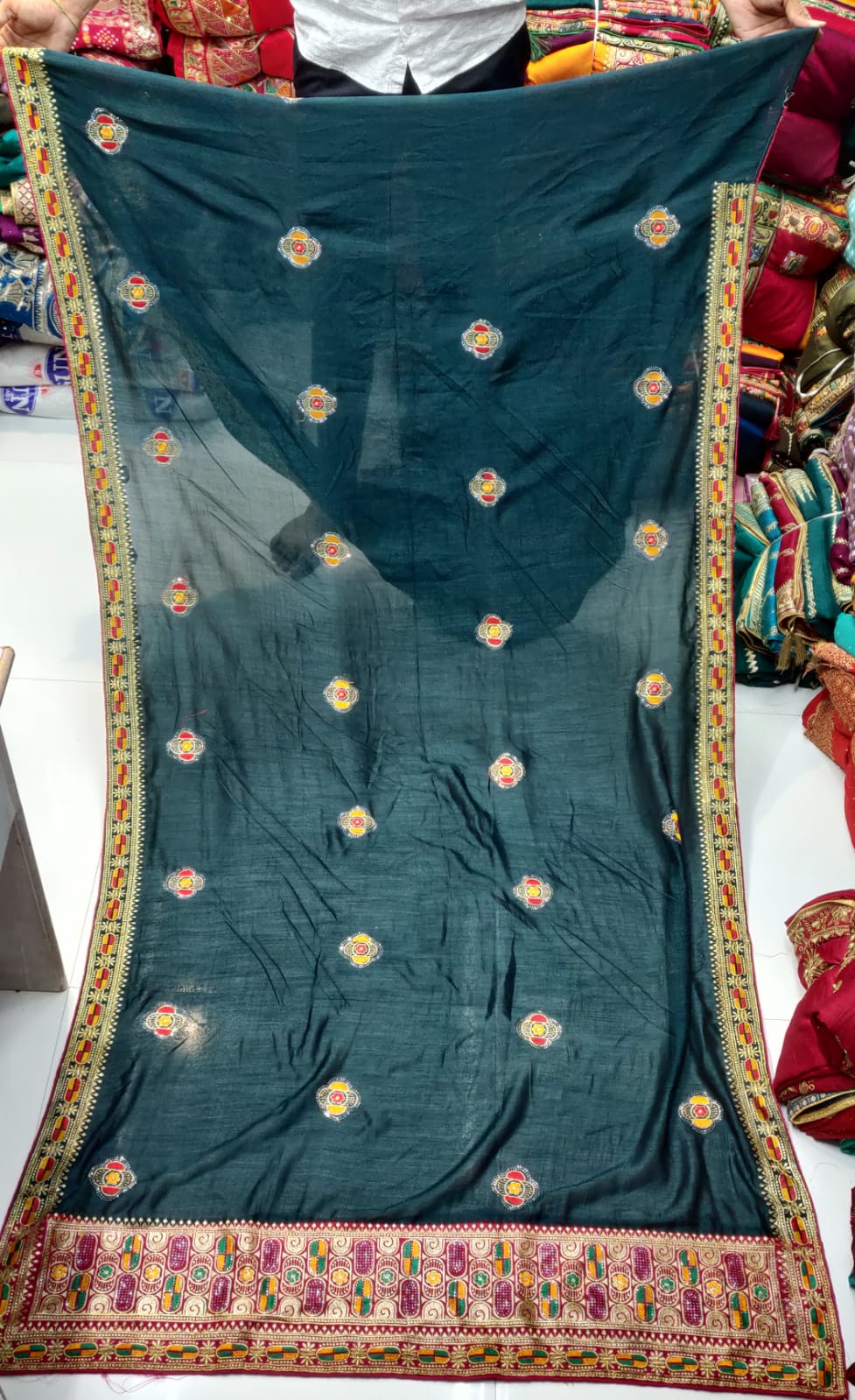 Banaskathi Style Silk Blend Sarees