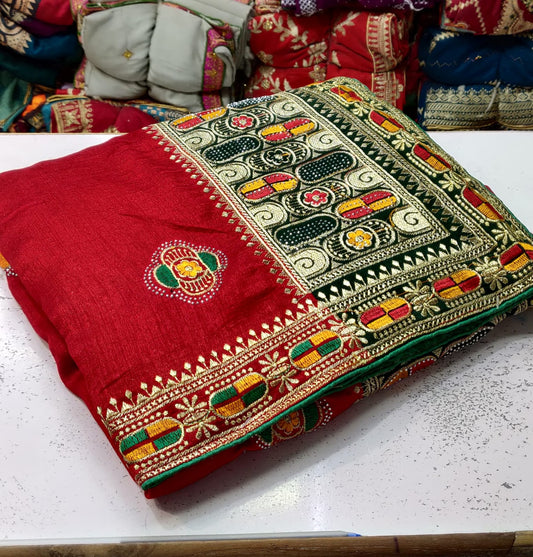 Banaskathi Style Silk Blend Sarees