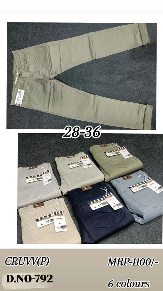 CRUVV(P KNITTED SLUB) Men's Casual Trousers