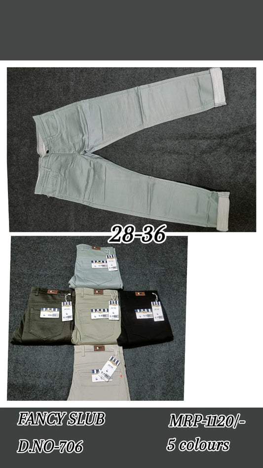 Men's Fancy Slub Casual Trousers