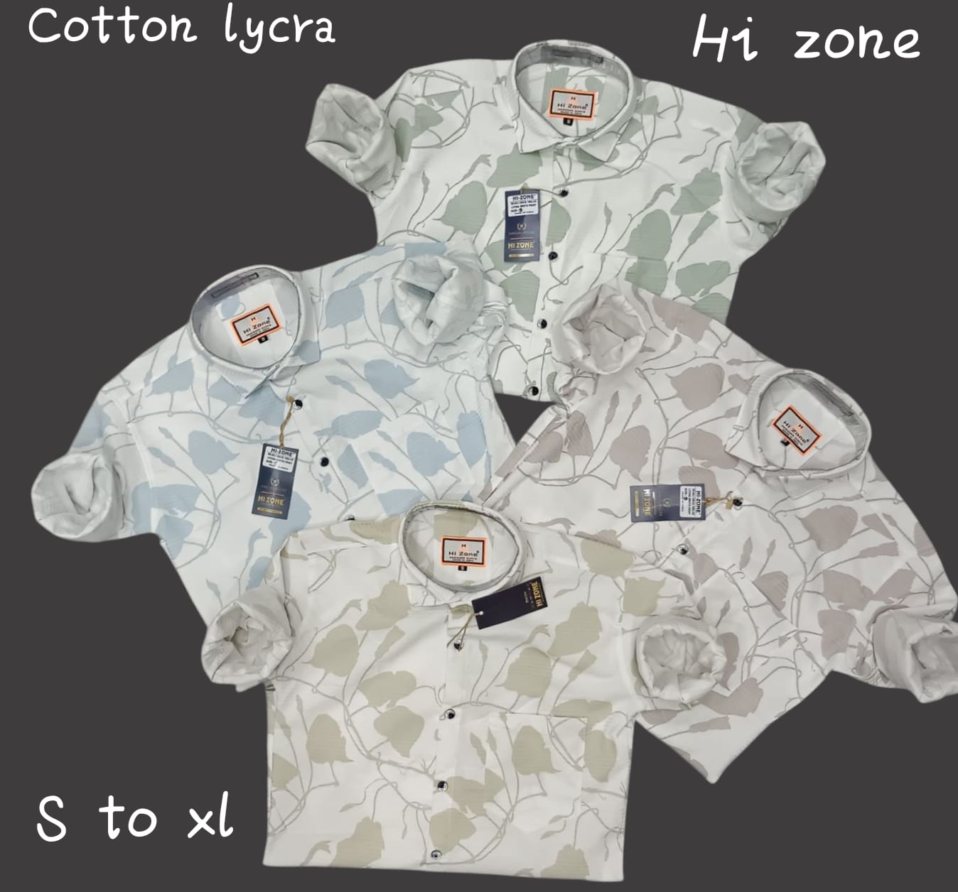 Men's Dobby Digital Lycra Printed Shirts