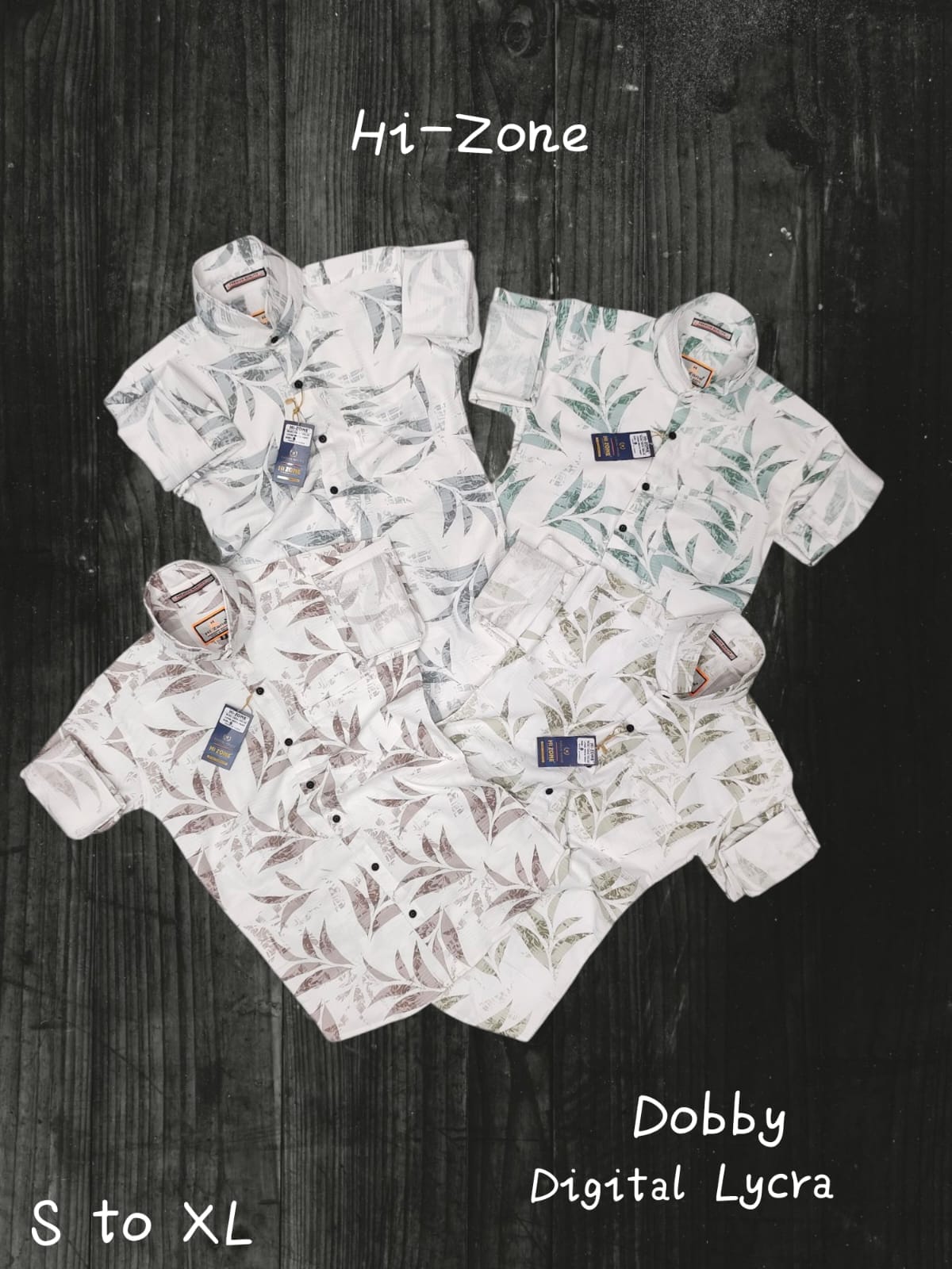 Men's Dobby Digital Lycra Printed Shirts