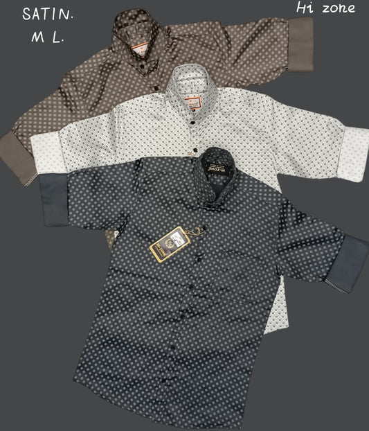 Men's Satin Printed Shirt