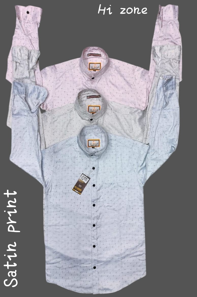 Men's Satin Printed Shirt