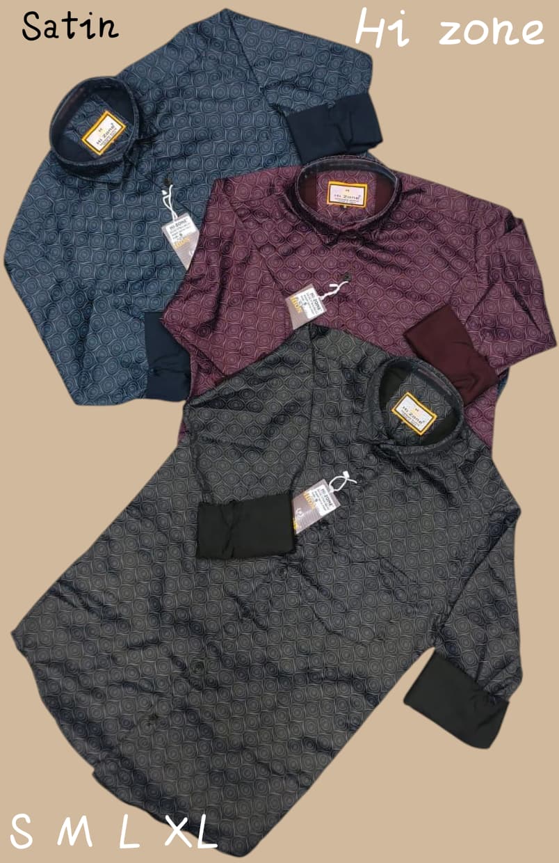 Men's Satin Printed Shirt
