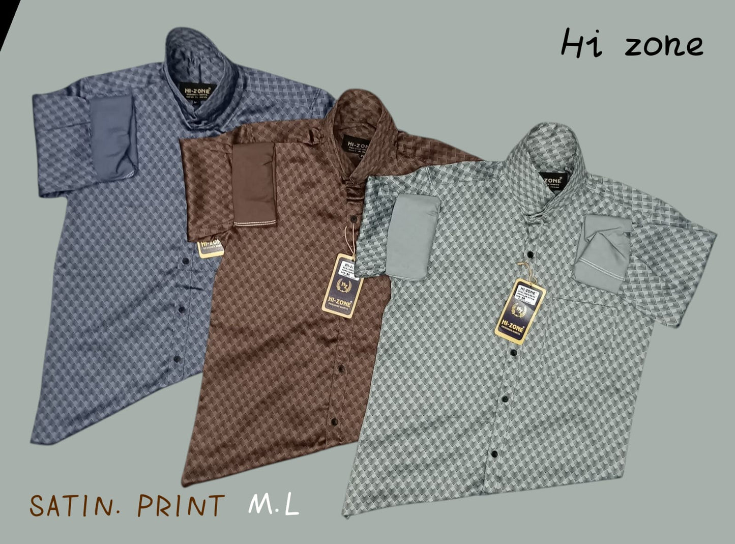 Men's Satin Printed Shirt