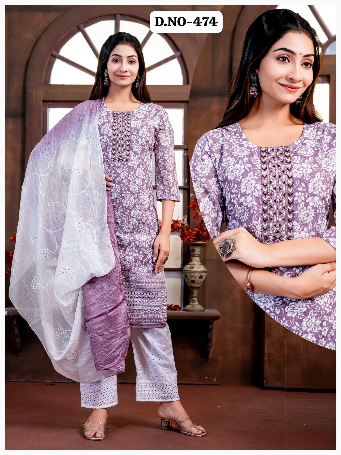 Chic Cotton Printed Kurta Set