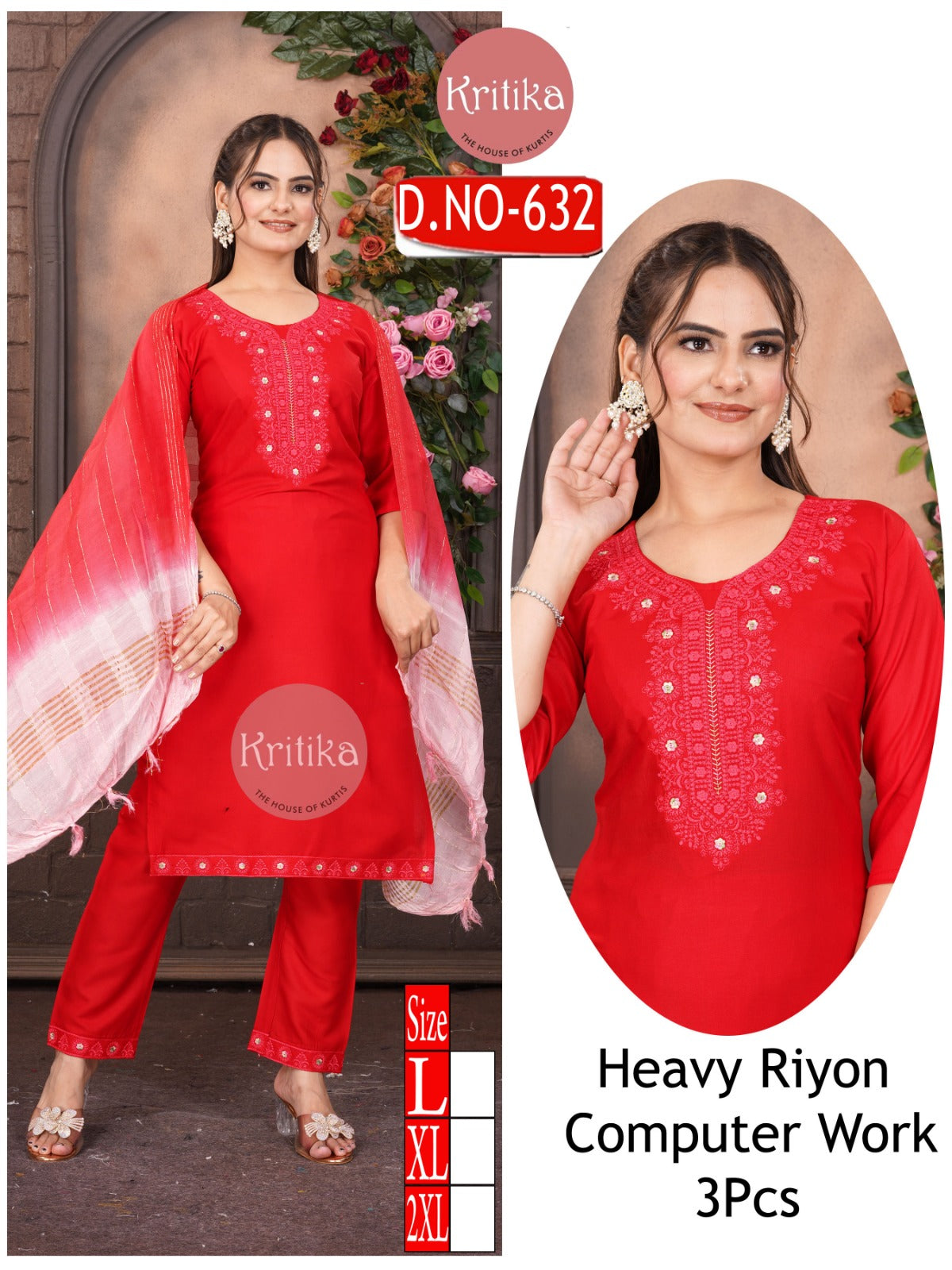 Heavy Rayon kurti set