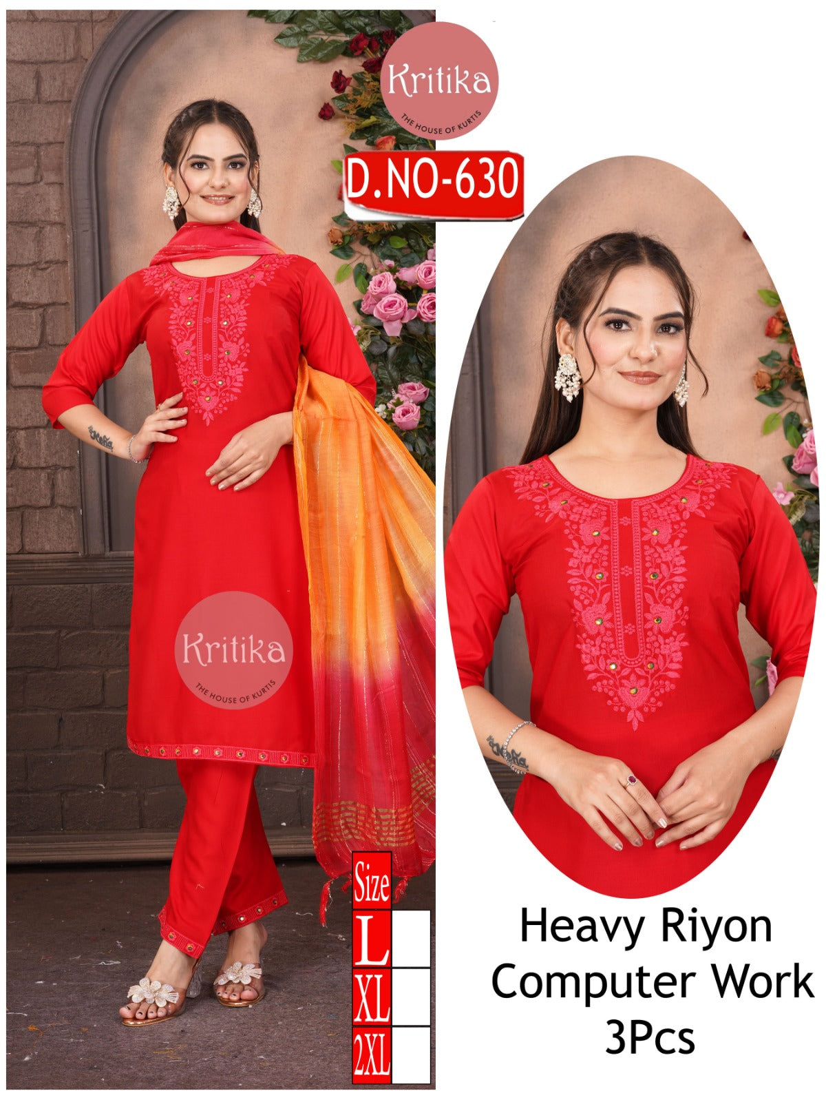 Heavy Rayon kurti set