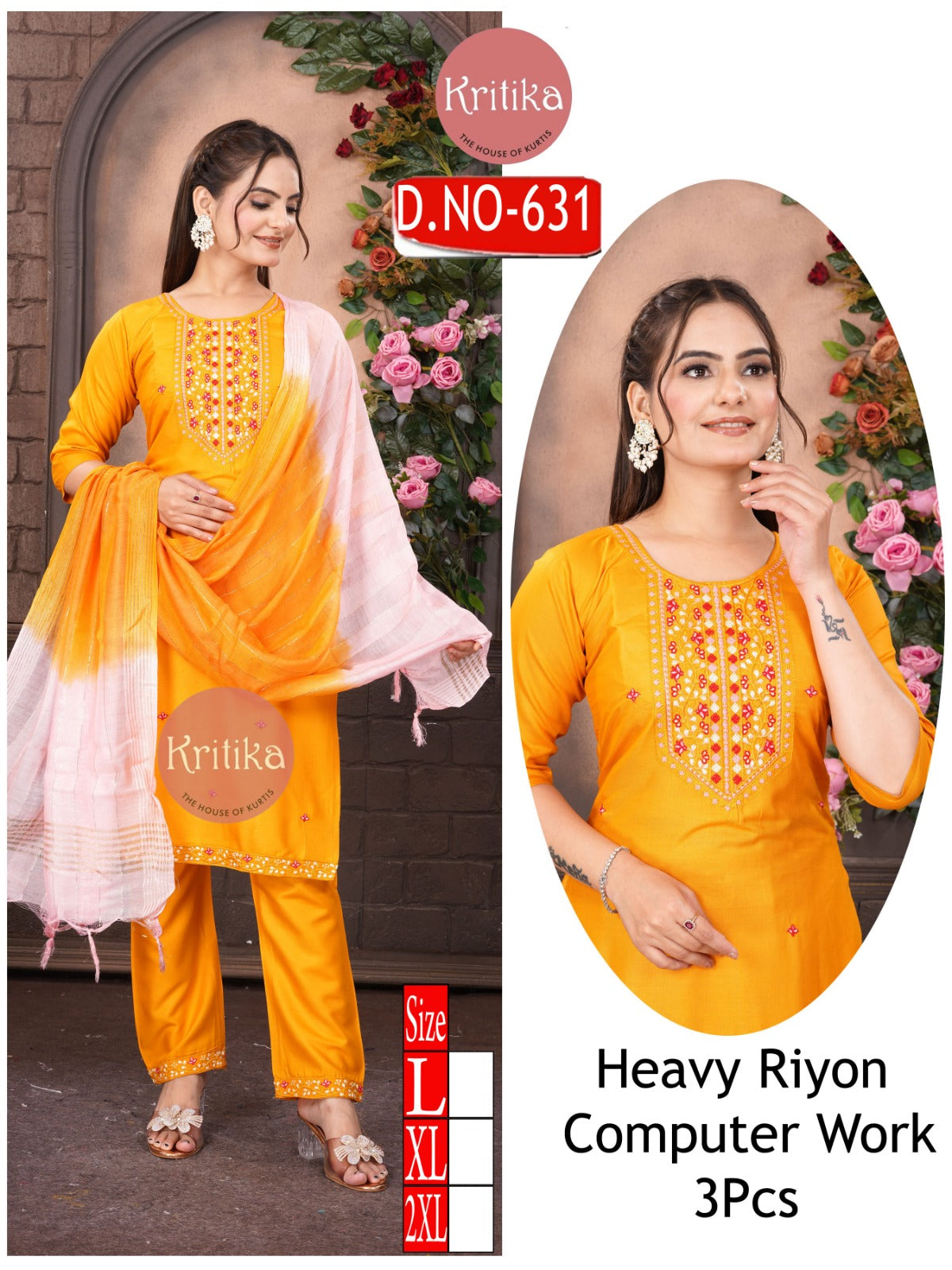 Heavy Rayon kurti set