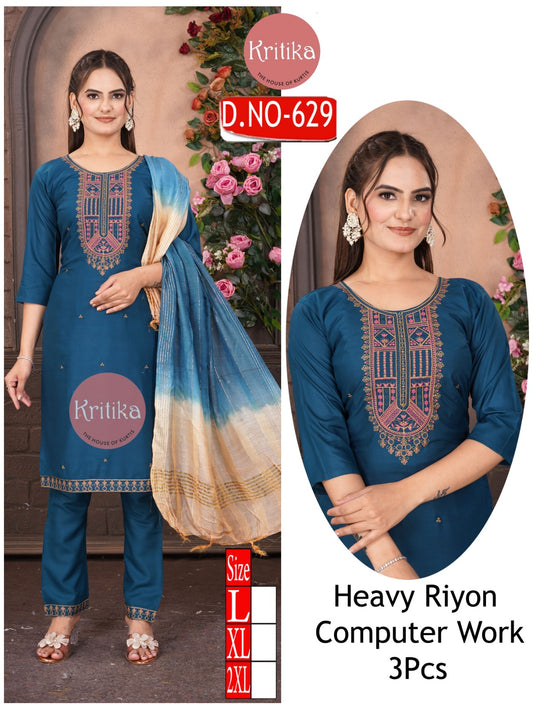 Heavy Rayon kurti set