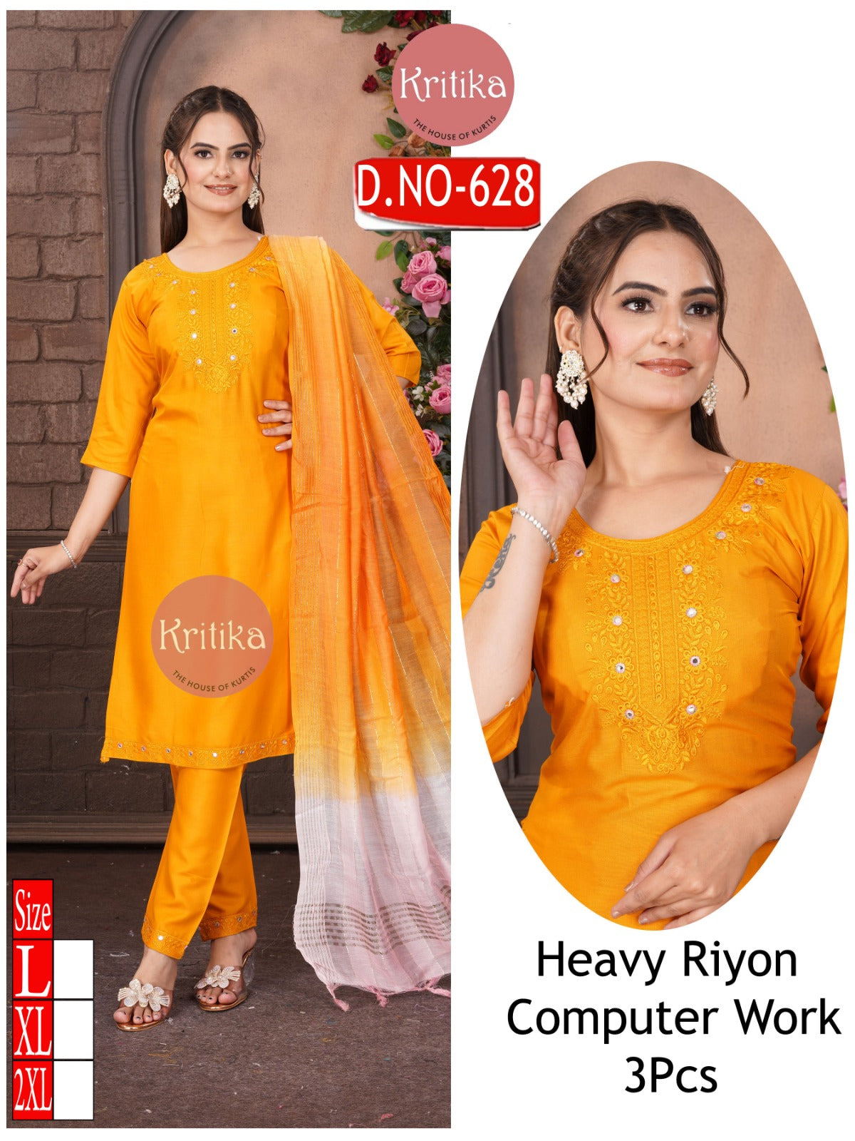 Heavy Rayon kurti set