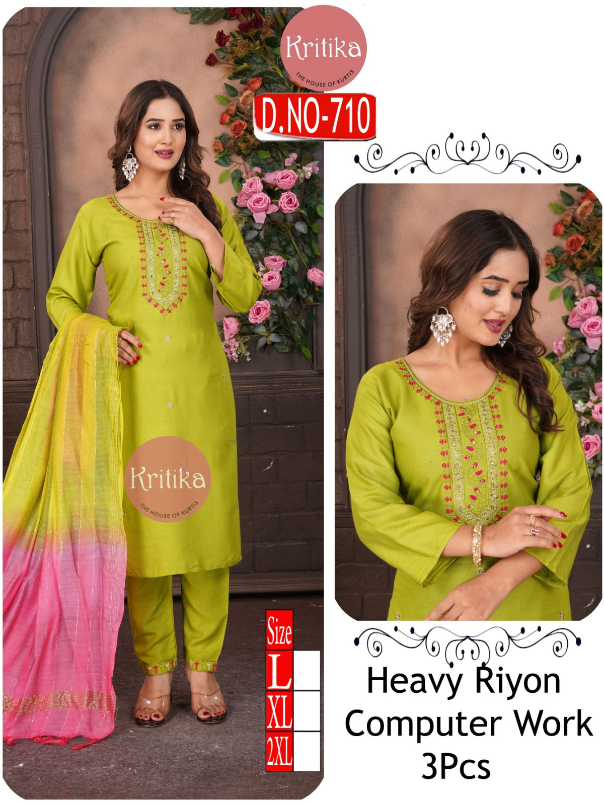 RAYON GORGIOUS NECK KURTI