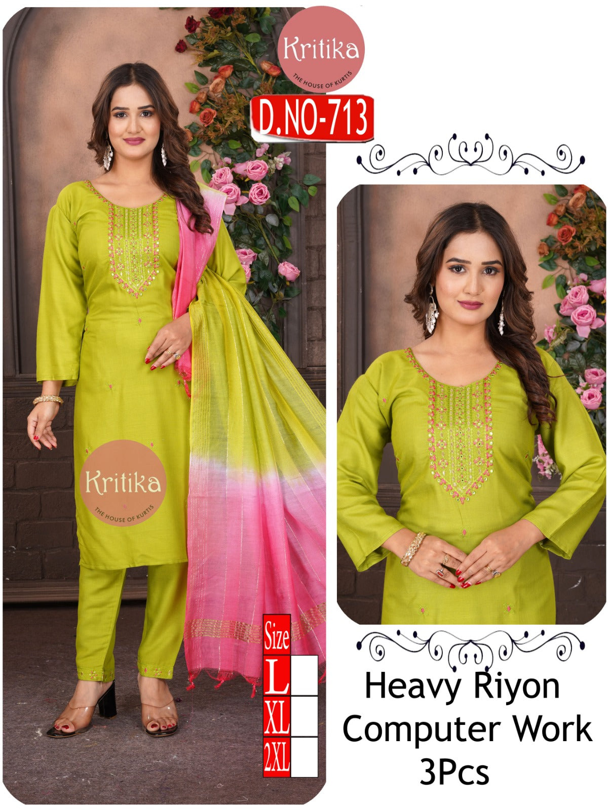 RAYON GORGIOUS NECK KURTI