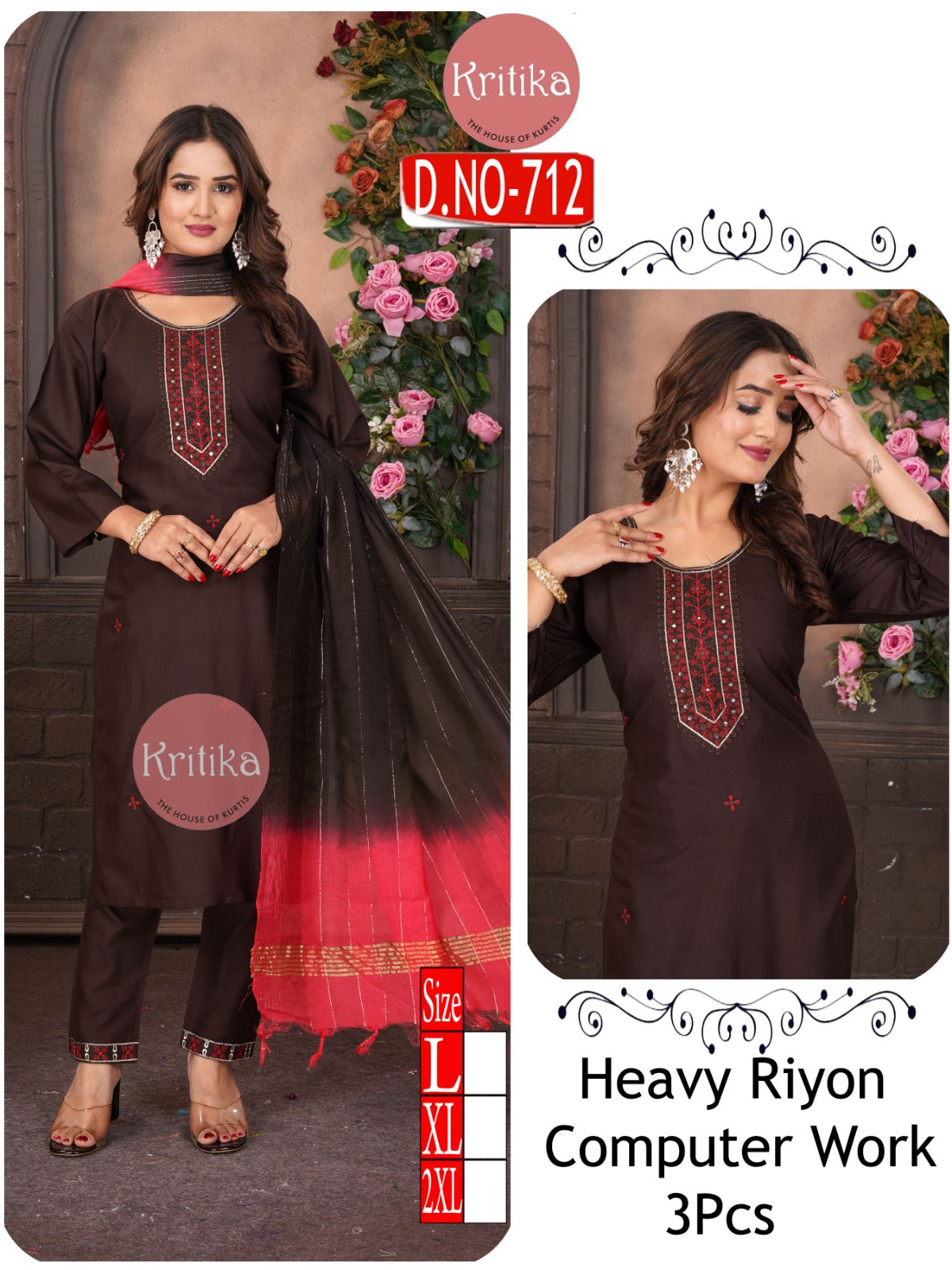 RAYON GORGIOUS NECK KURTI