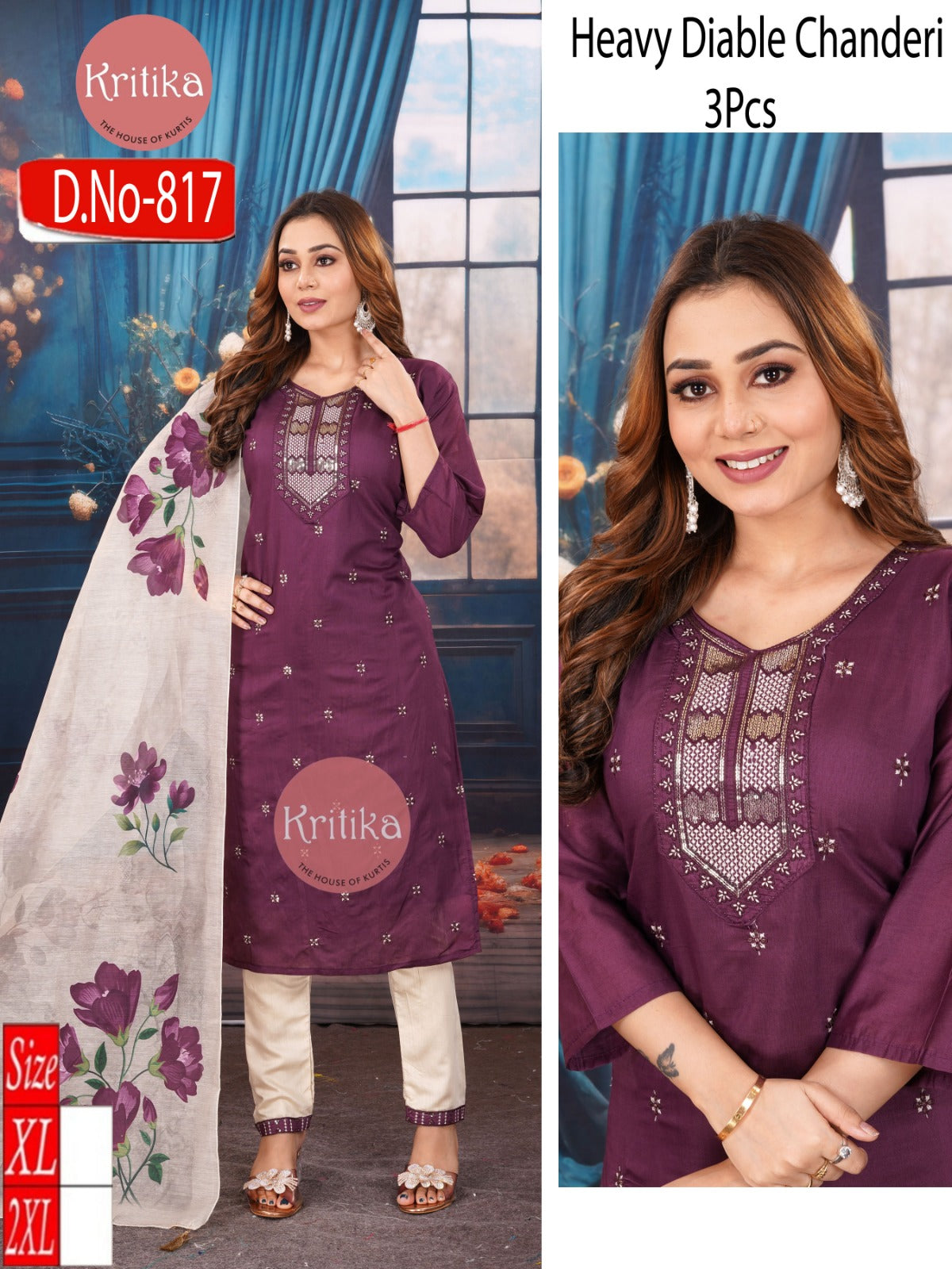 Diable Chander Kurti Set