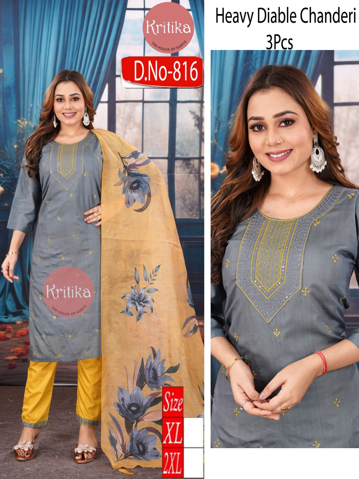 Diable Chander Kurti Set