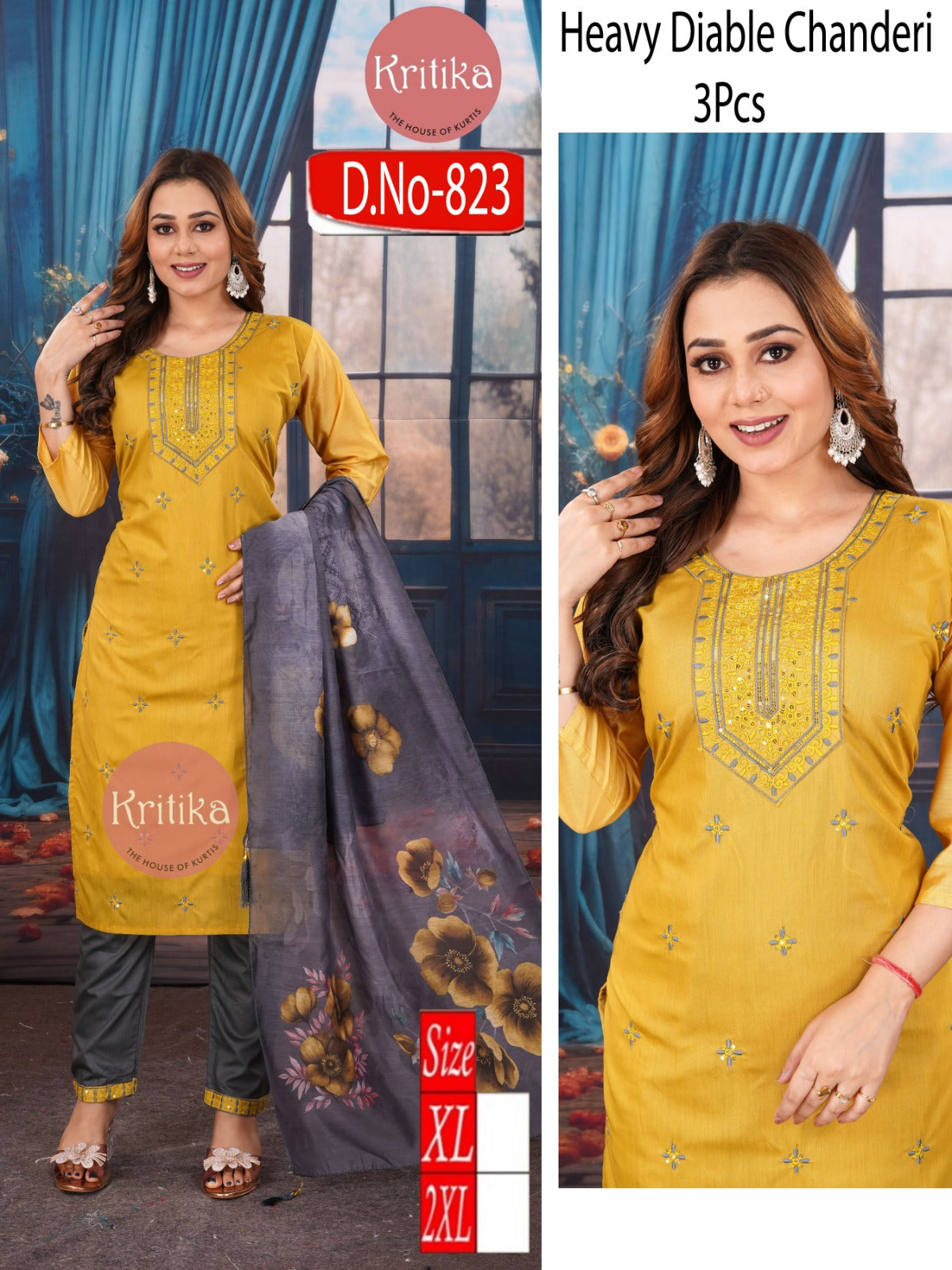 Diable Chander Kurti Set
