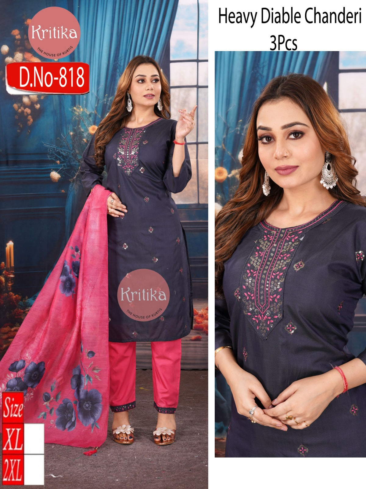 Diable Chander Kurti Set