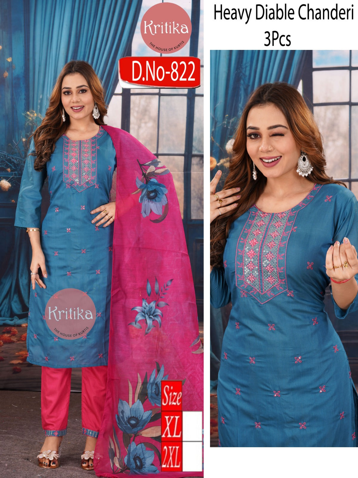 Diable Chander Kurti Set