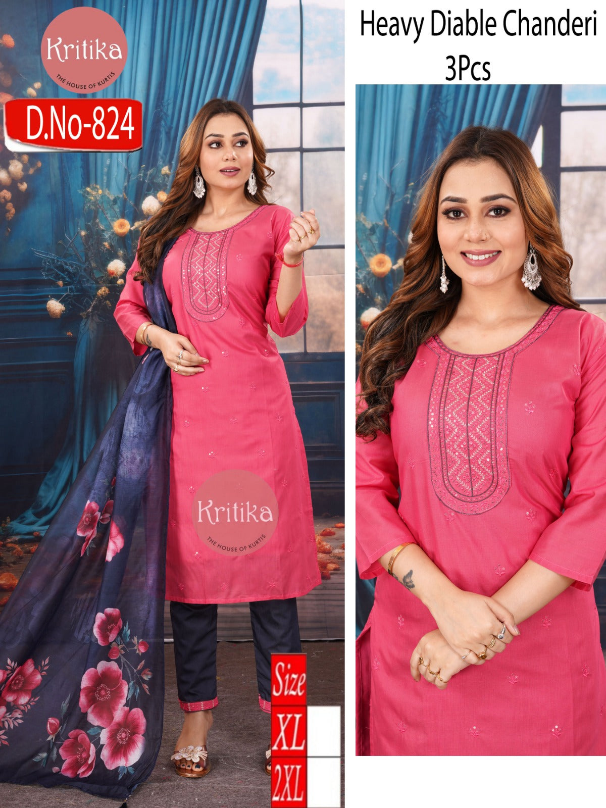 Diable Chander Kurti Set