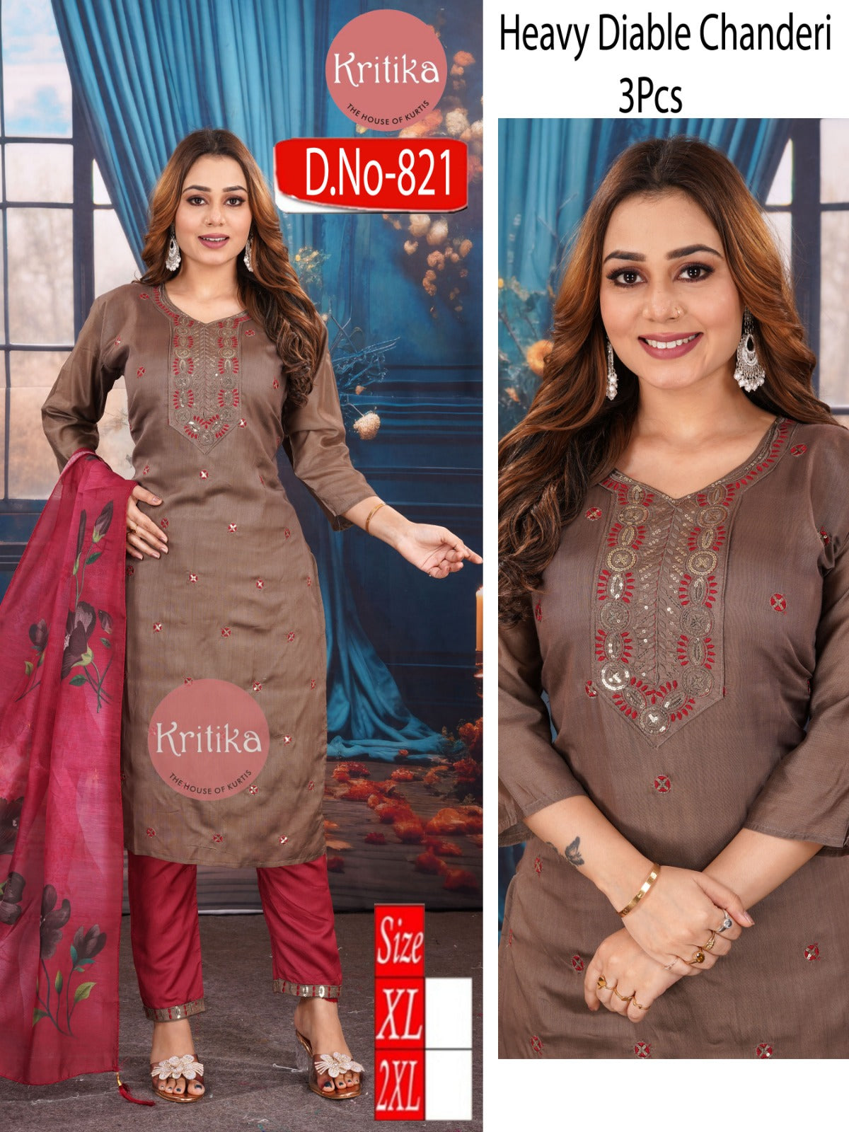 Diable Chander Kurti Set