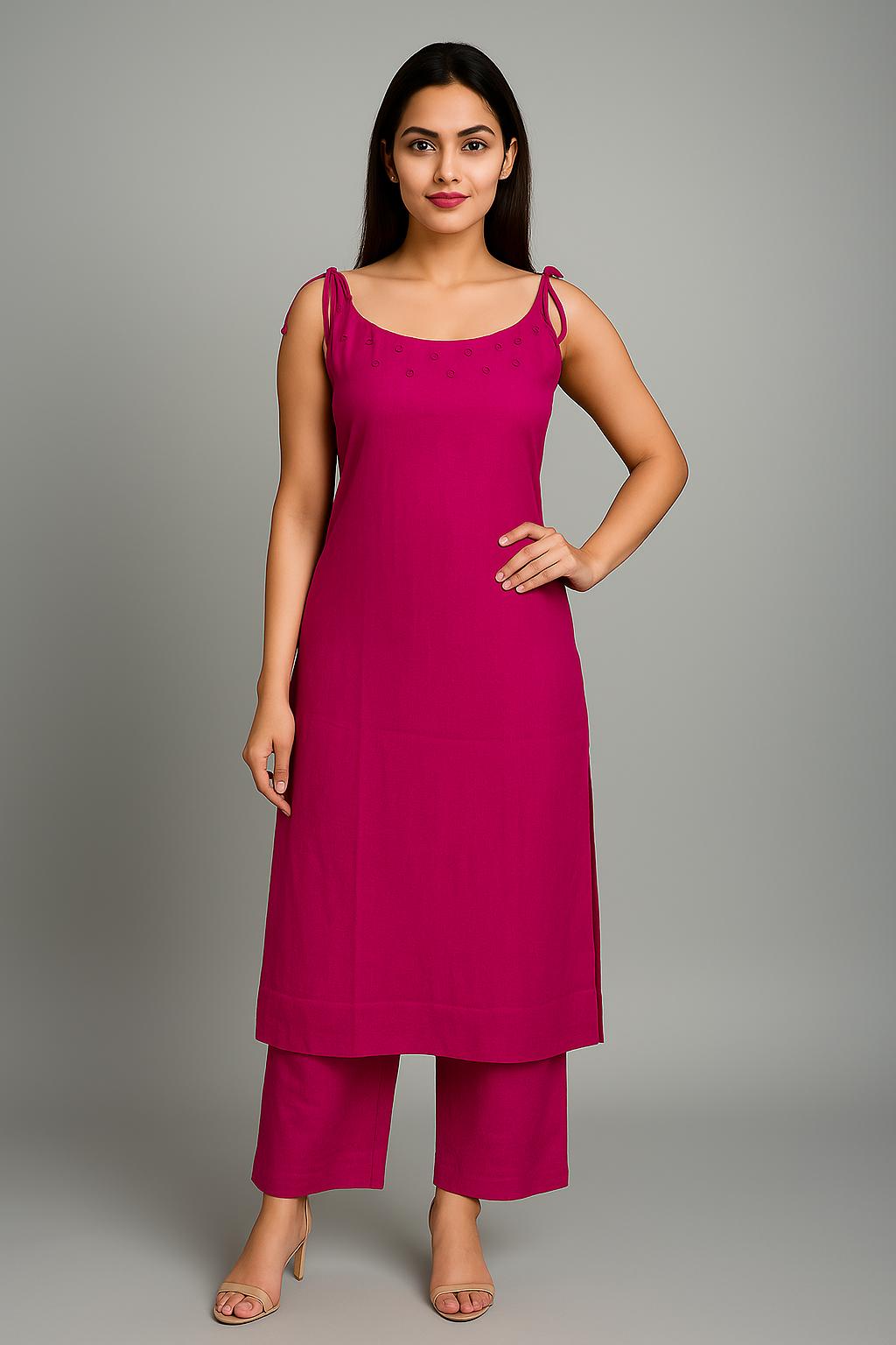 Vatican Plain With Mirror and Aster kurti