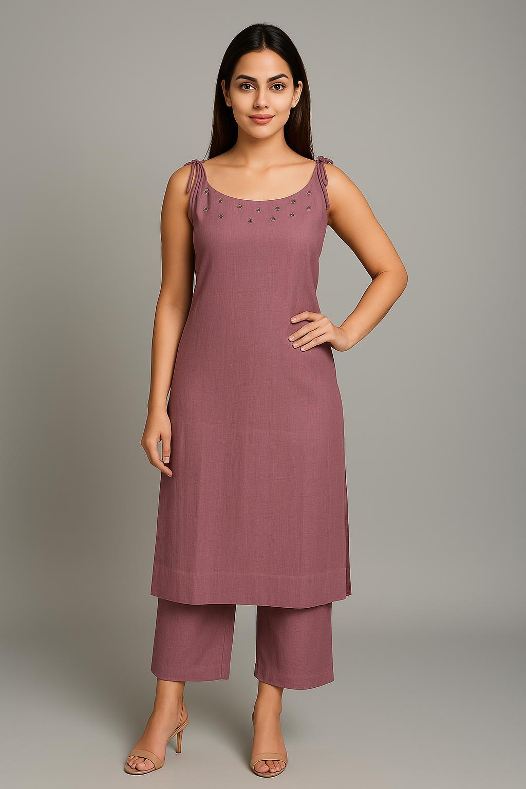 Vatican Plain With Mirror and Aster kurti