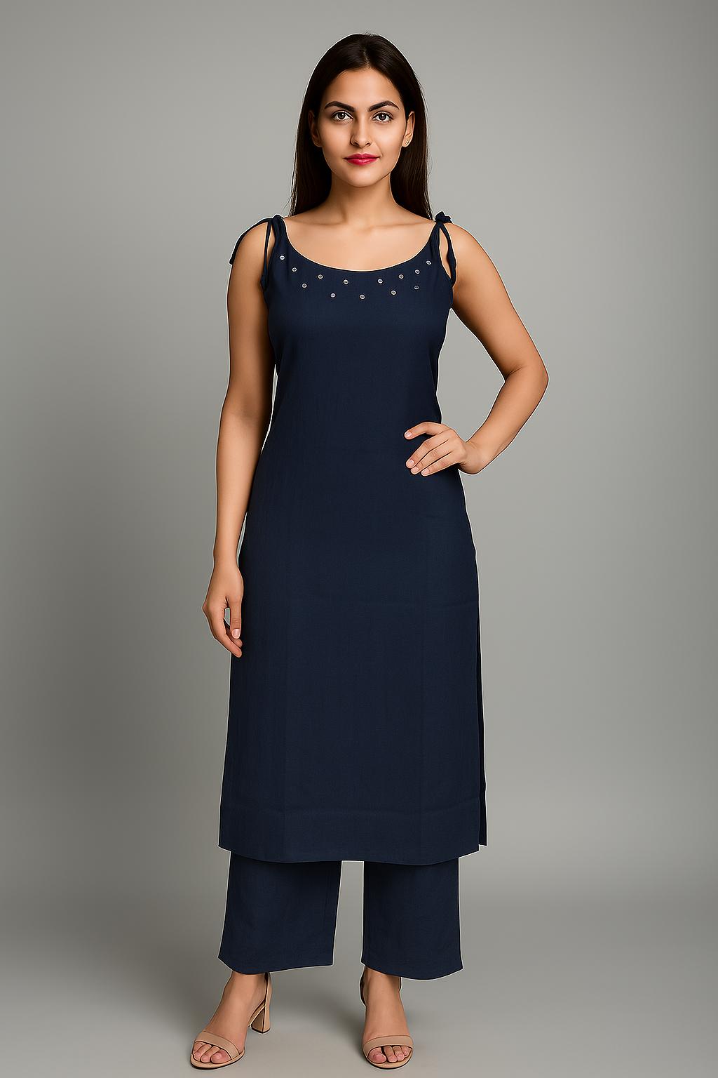 Vatican Plain With Mirror and Aster kurti