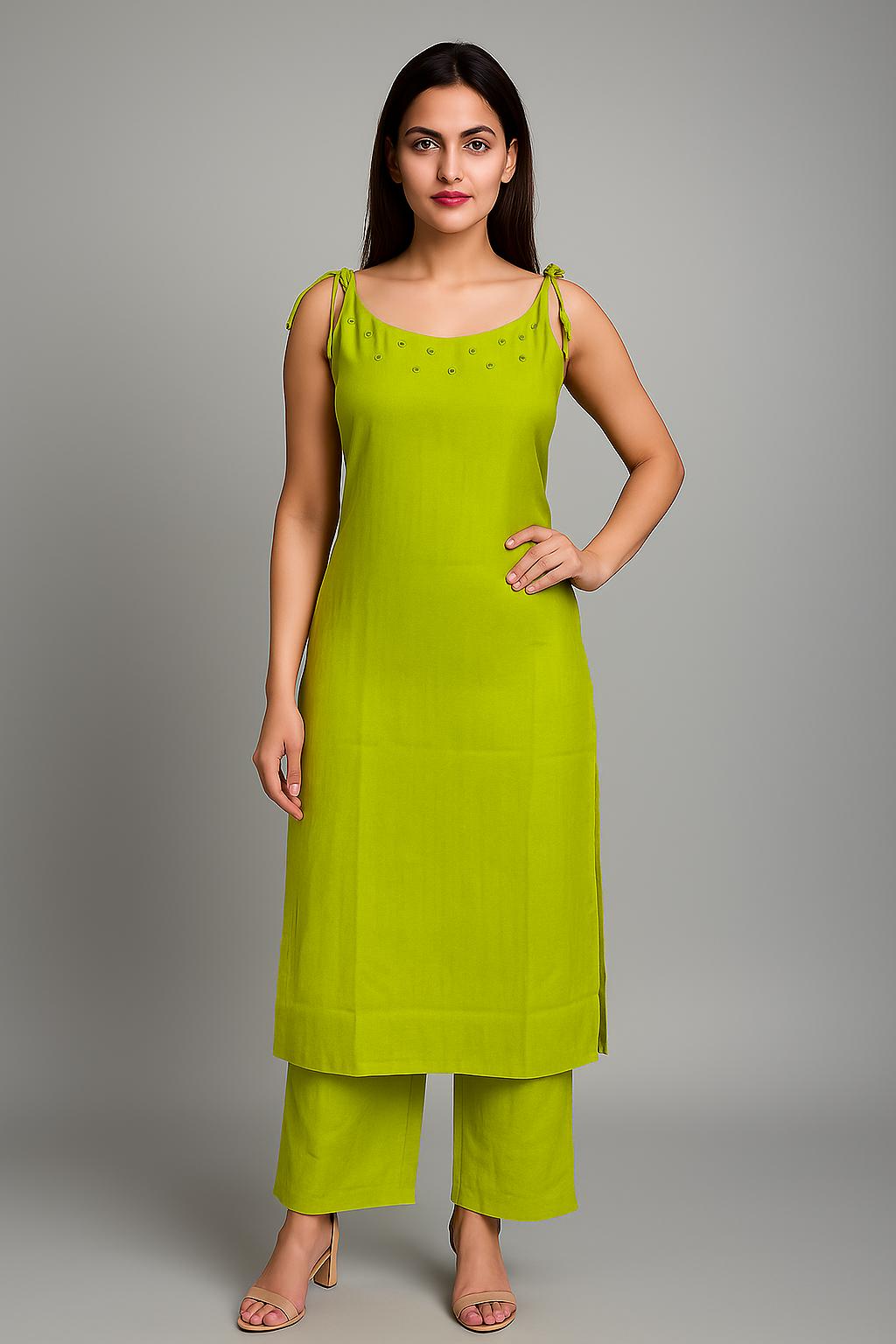 Vatican Plain With Mirror and Aster kurti