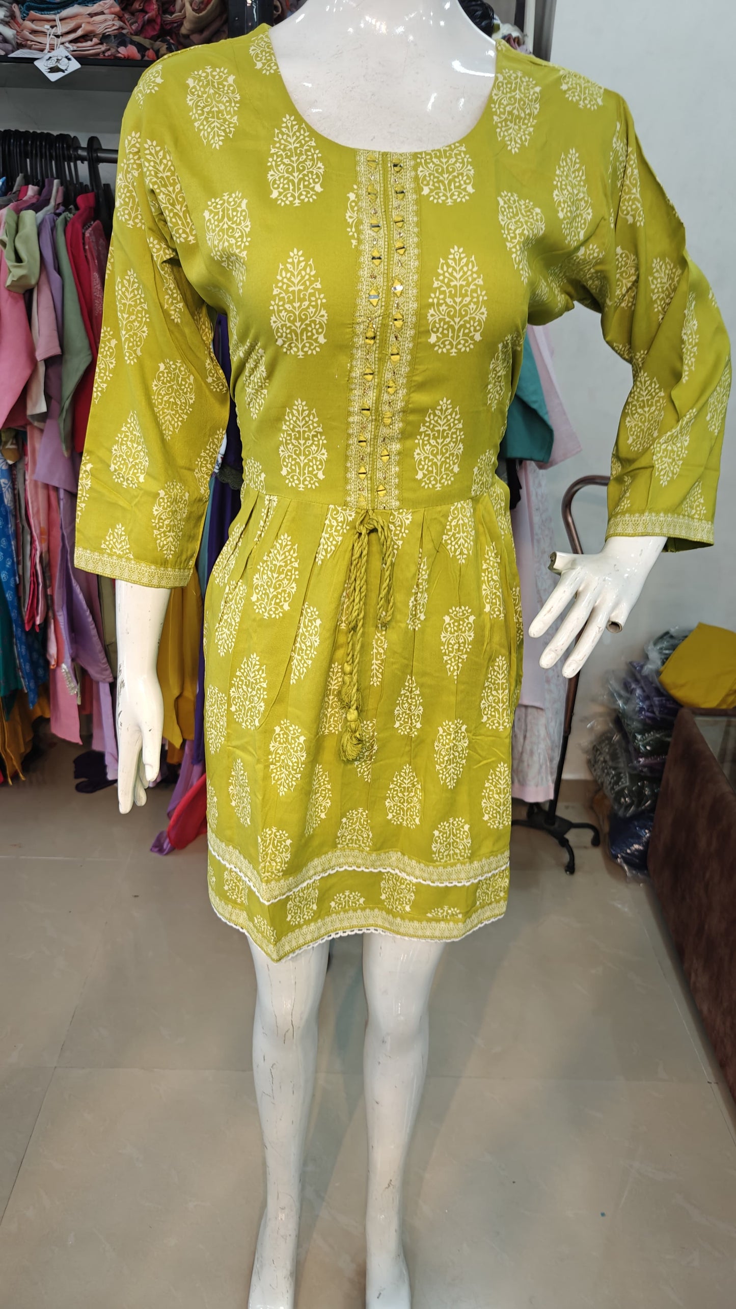 Printed Tunic With adjustable belt Liva Certified