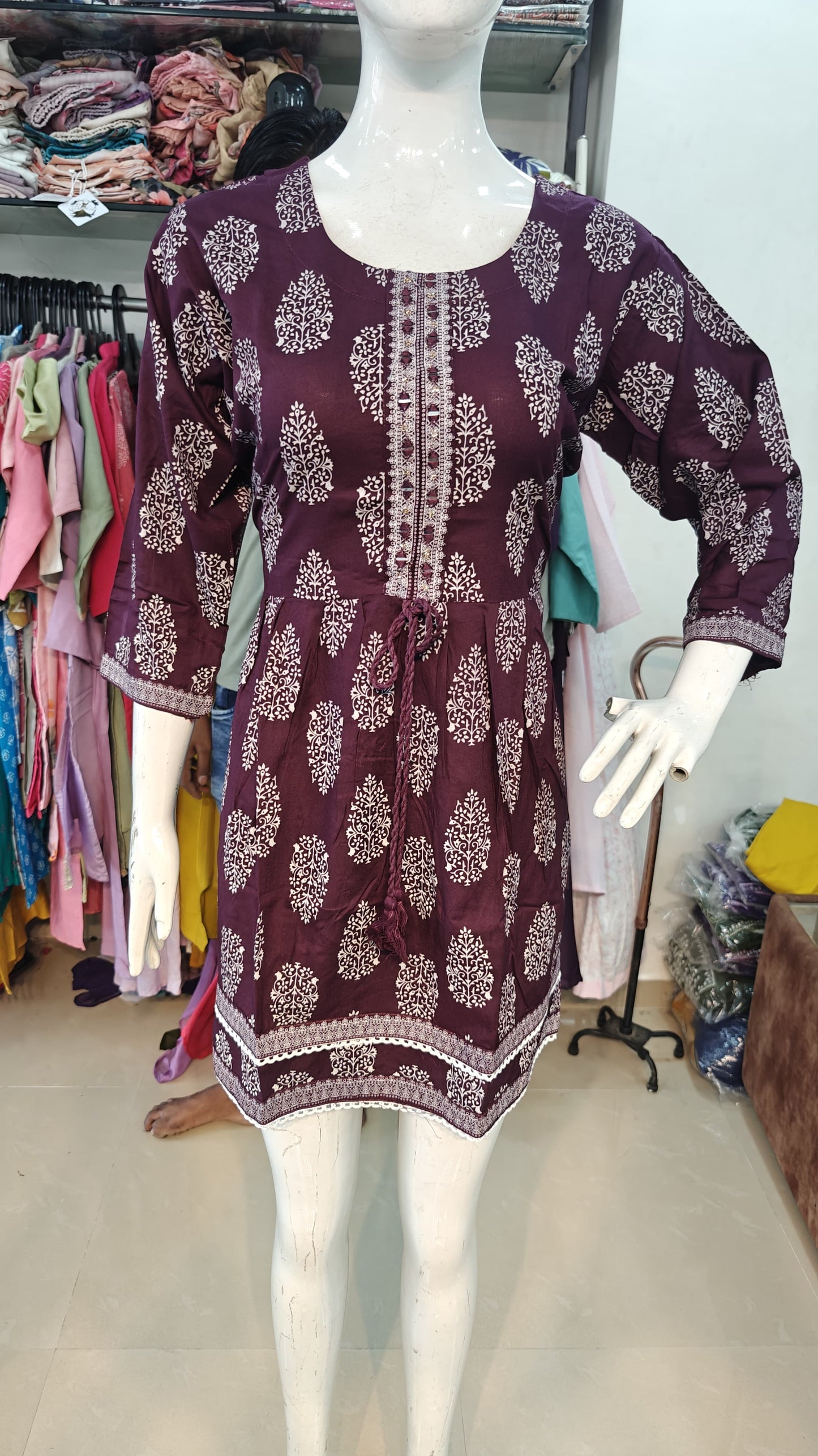 Printed Tunic With adjustable belt Liva Certified
