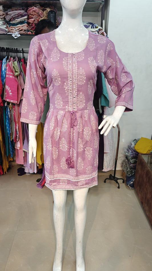Printed Tunic With adjustable belt Liva Certified