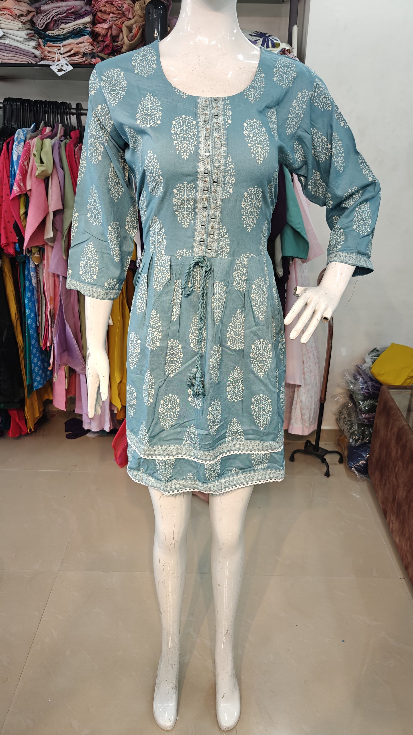 Printed Tunic With adjustable belt Liva Certified