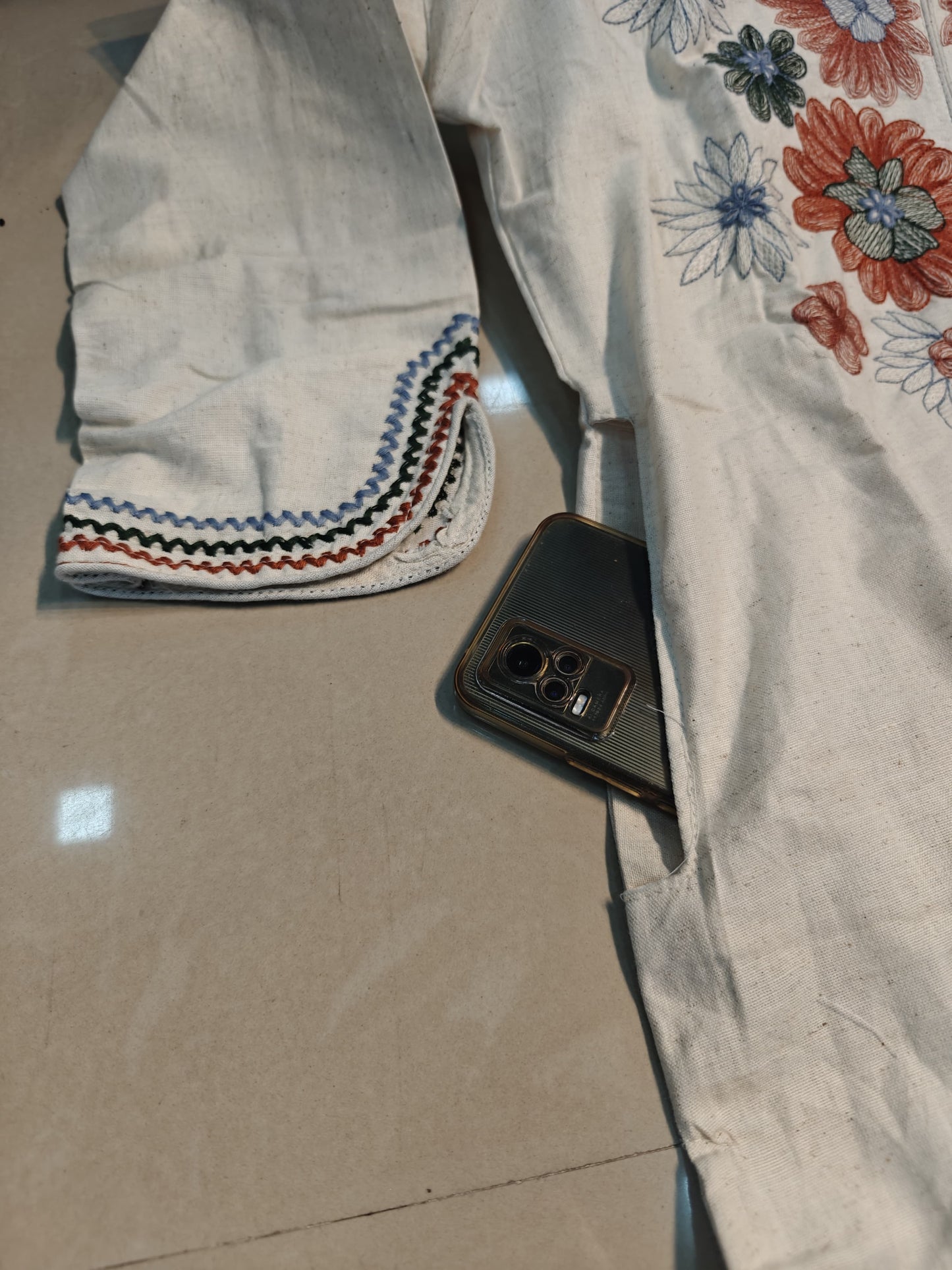Premium Khadi Heavy Design Embroidered Co-ord set