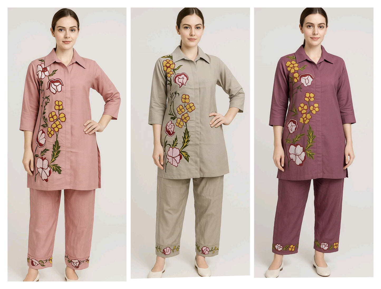 Exclusive Roman Embroidered Co-ord Set