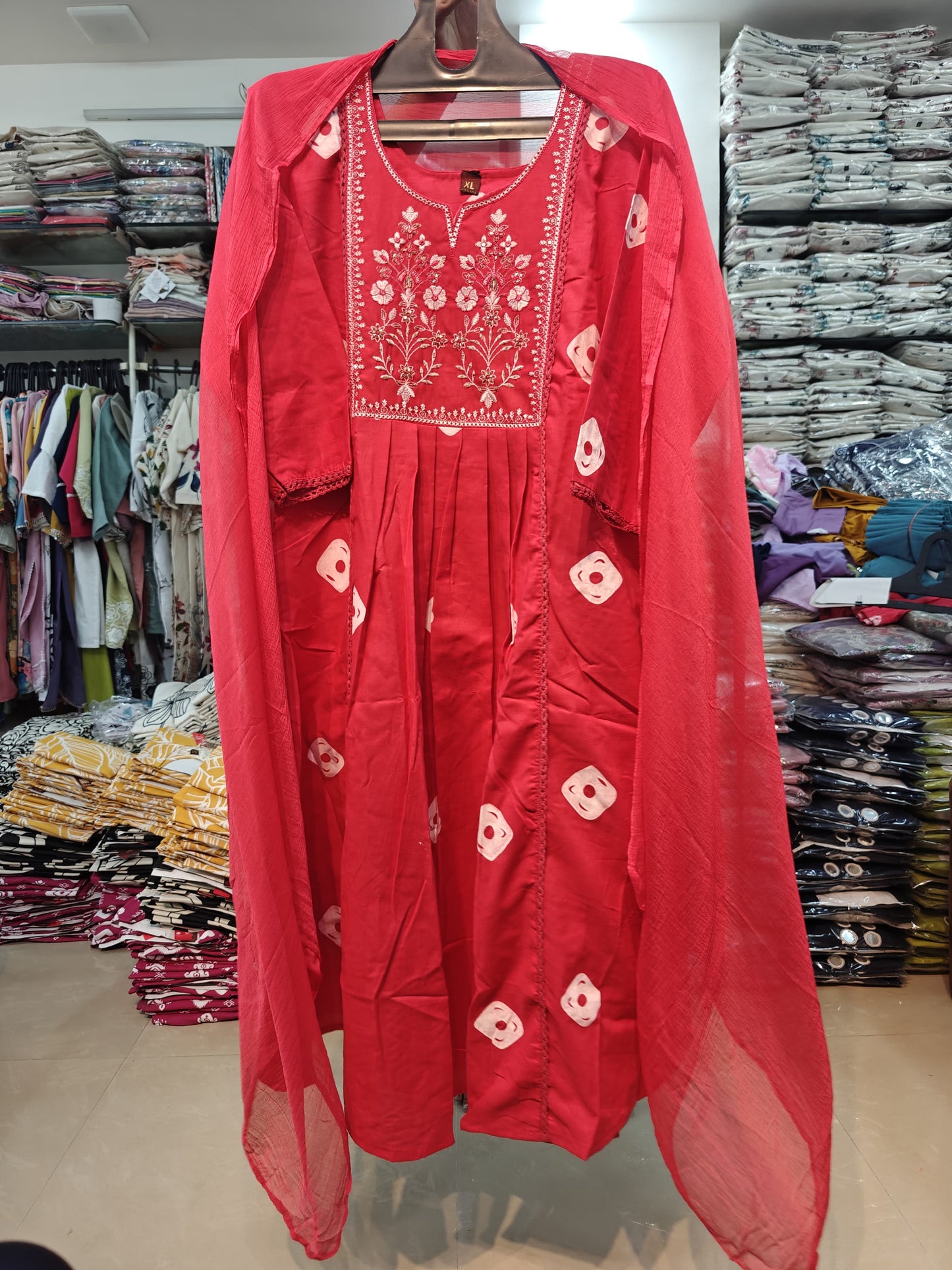 Vibrant Cotton Chunri 60-60 Printed 3pc Suit