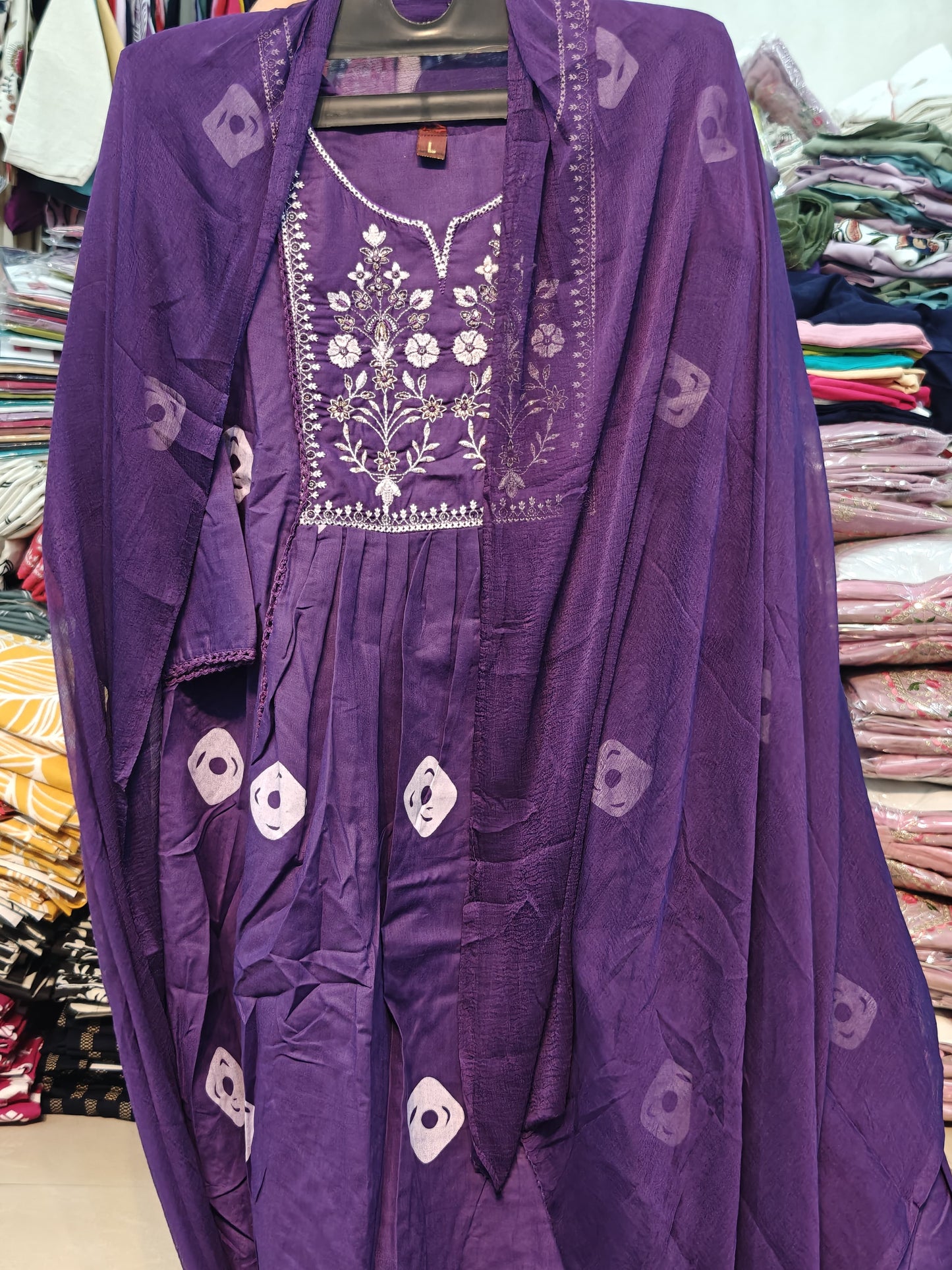 Vibrant Cotton Chunri 60-60 Printed 3pc Suit