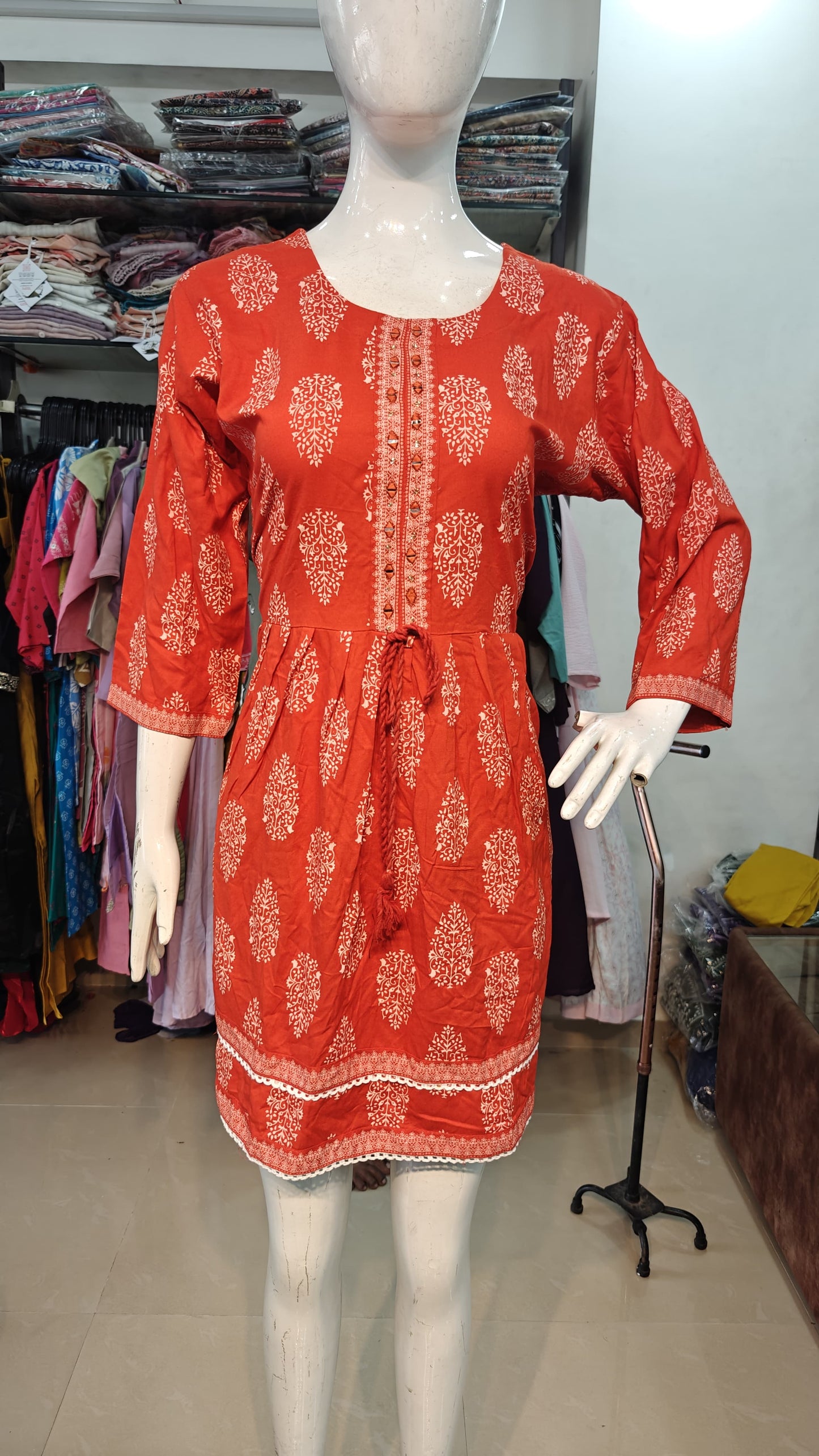 Printed Tunic With adjustable belt Liva Certified