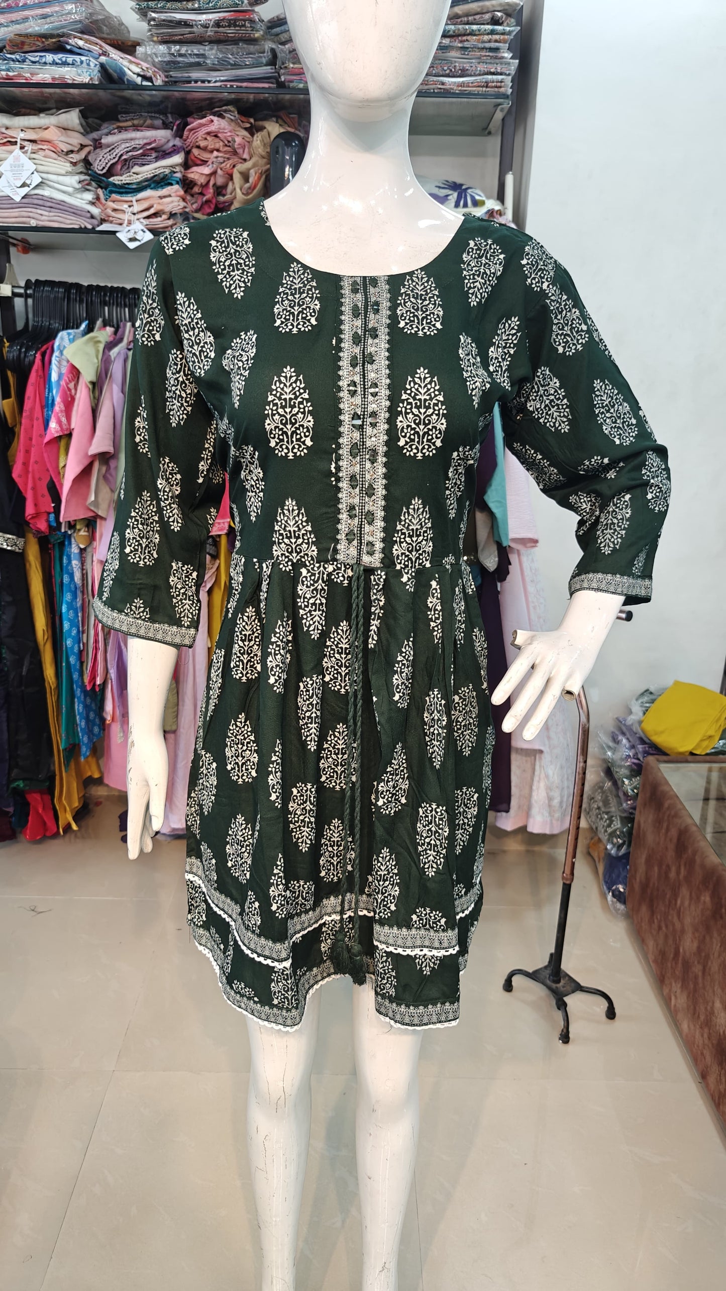 Printed Tunic With adjustable belt Liva Certified