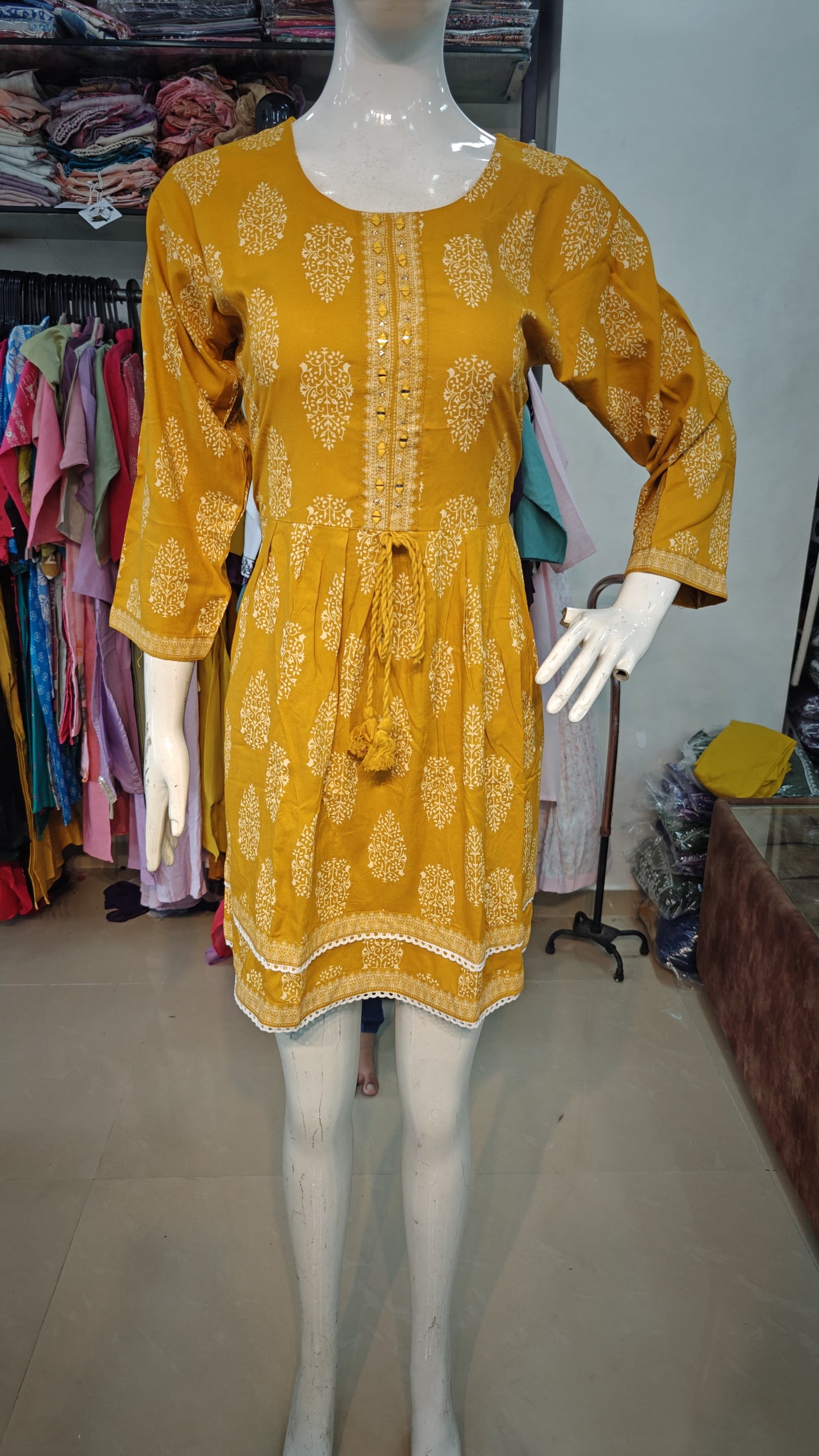 Printed Tunic With adjustable belt Liva Certified