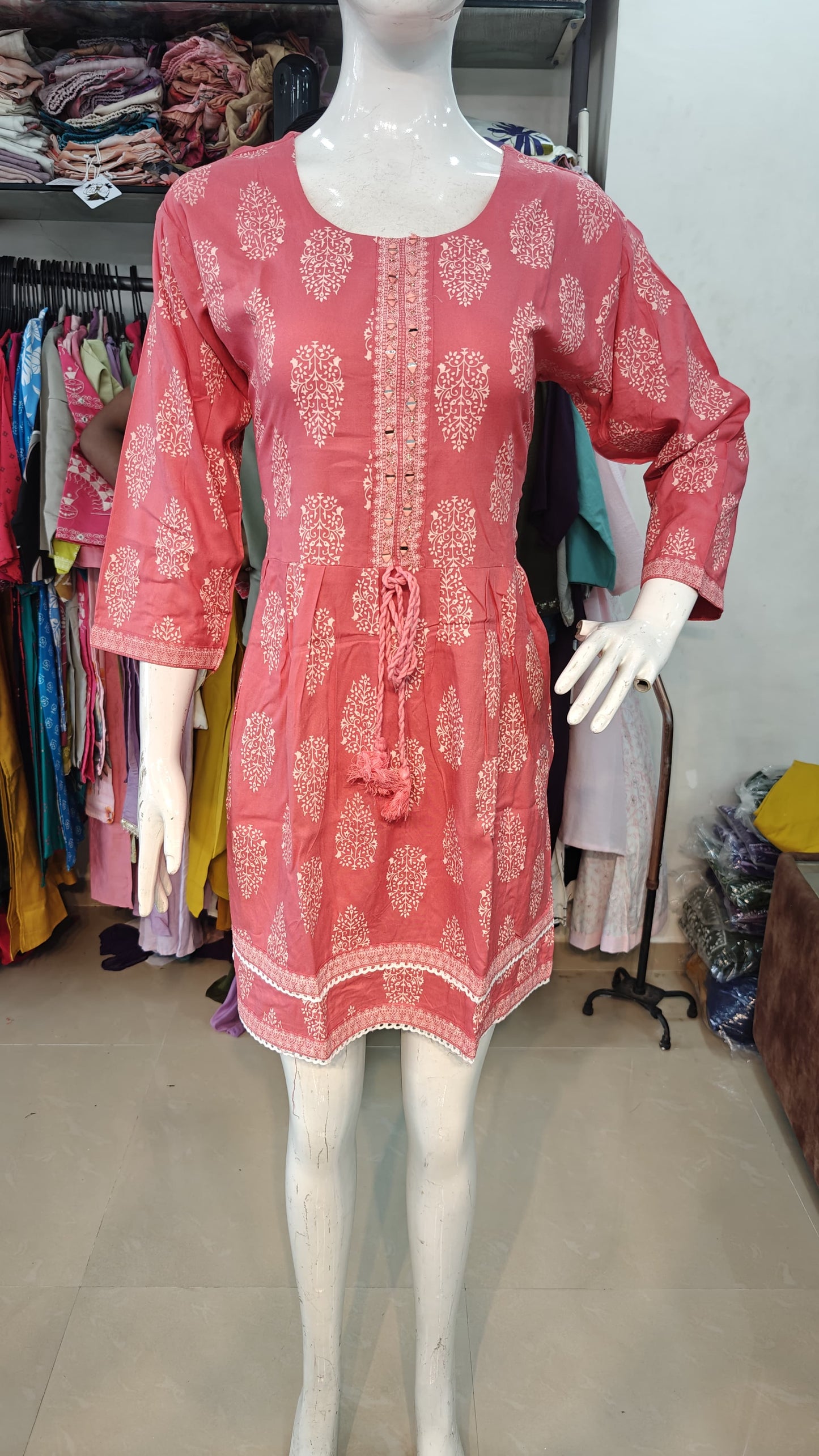 Printed Tunic With adjustable belt Liva Certified