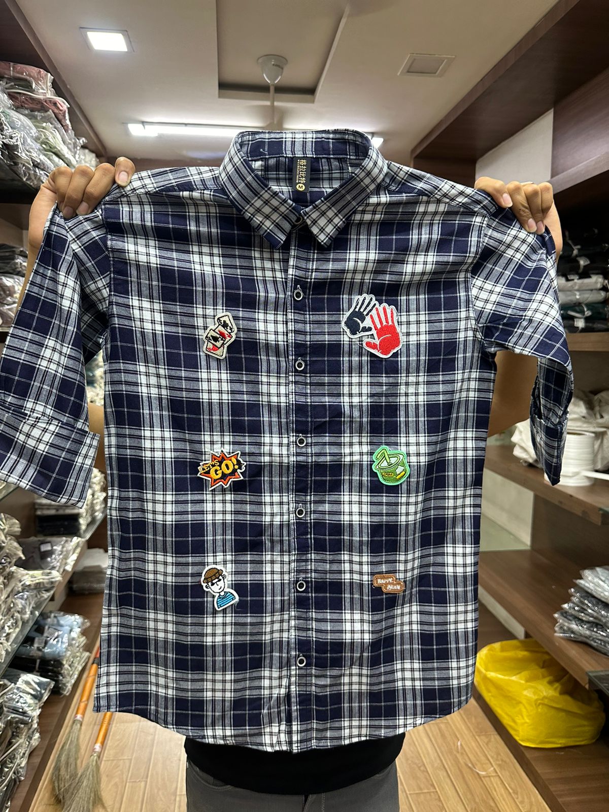 Comfortable Plaid Cotton Blend Shirts