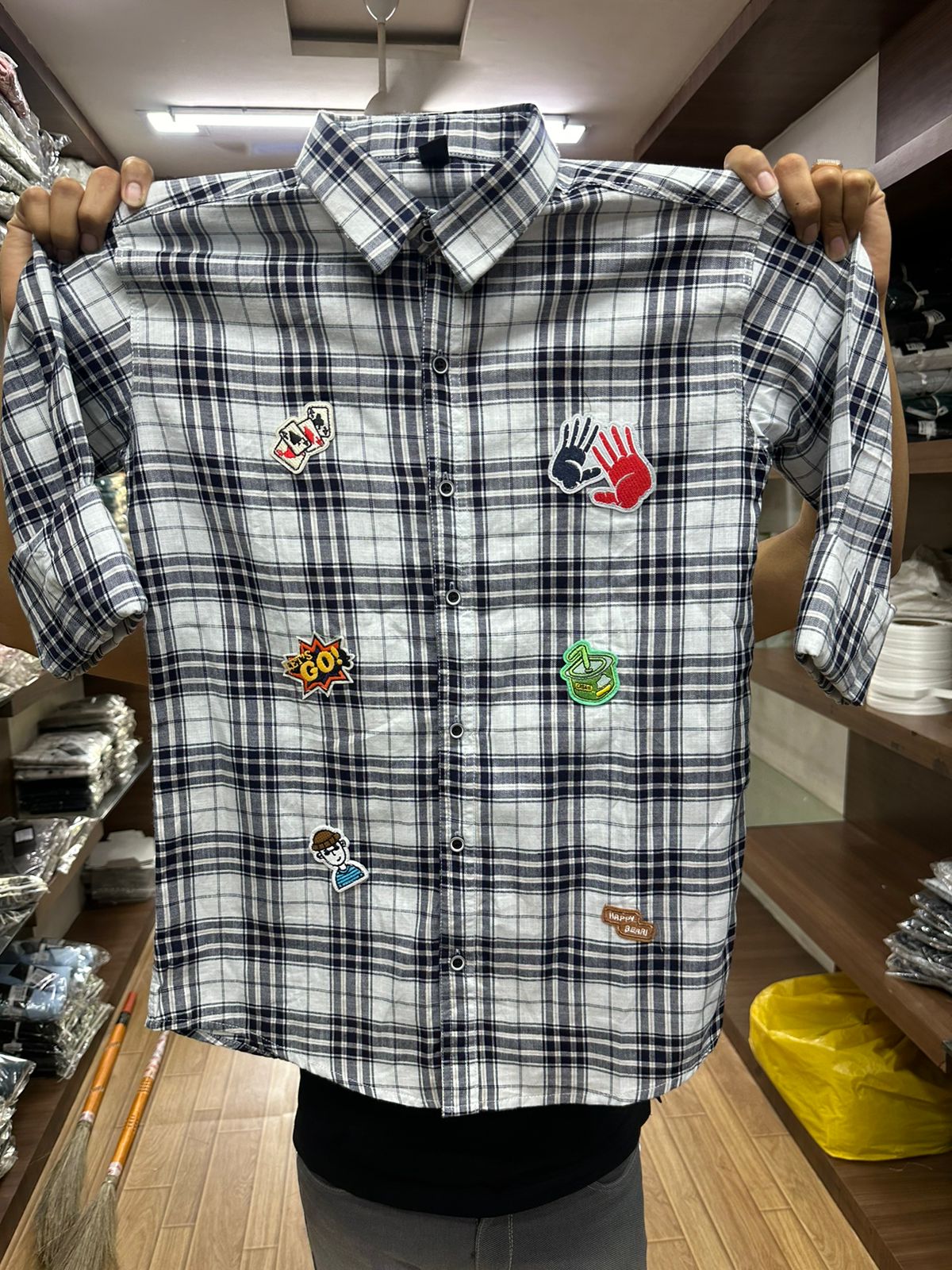 Comfortable Plaid Cotton Blend Shirts