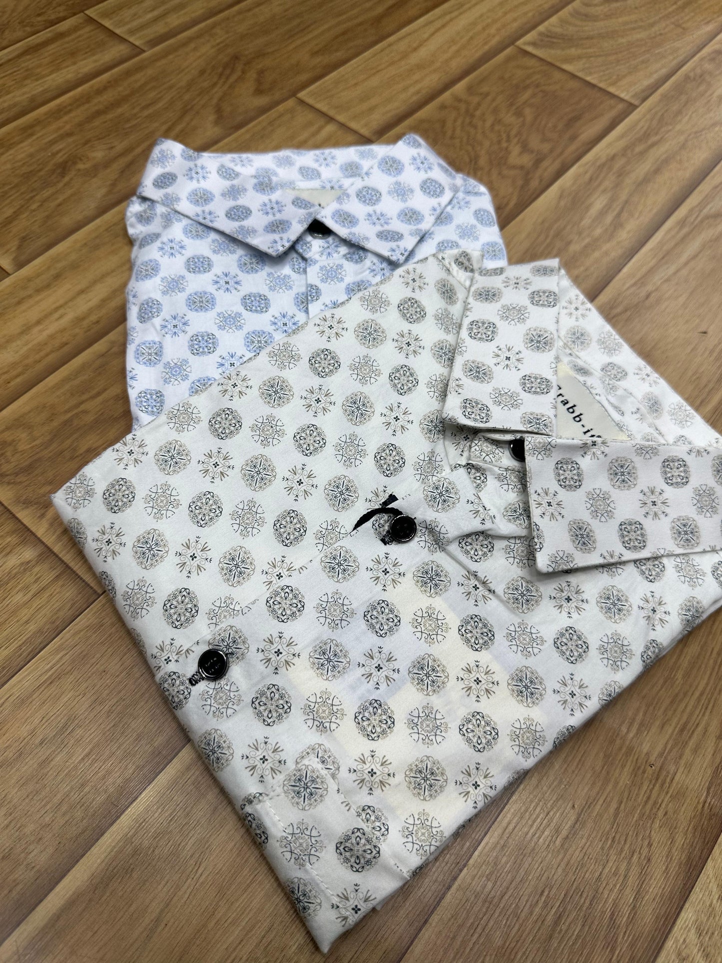 Elegant Satin Floral Print Men's Casual Shirts
